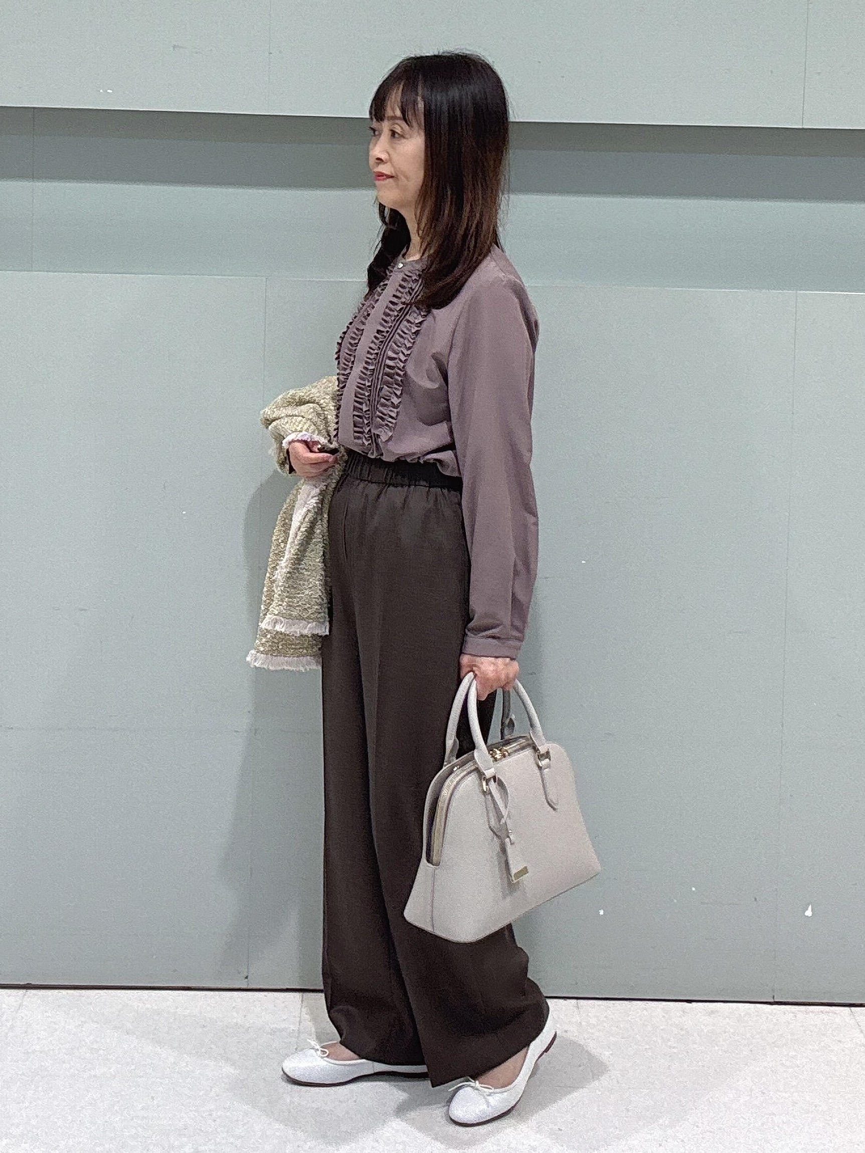 makiさんの「UNTITLED｜【ジャケットライク/秋羽織り】ファンシーヤーンツイードニットカーディガン」を使ったコーディネート
