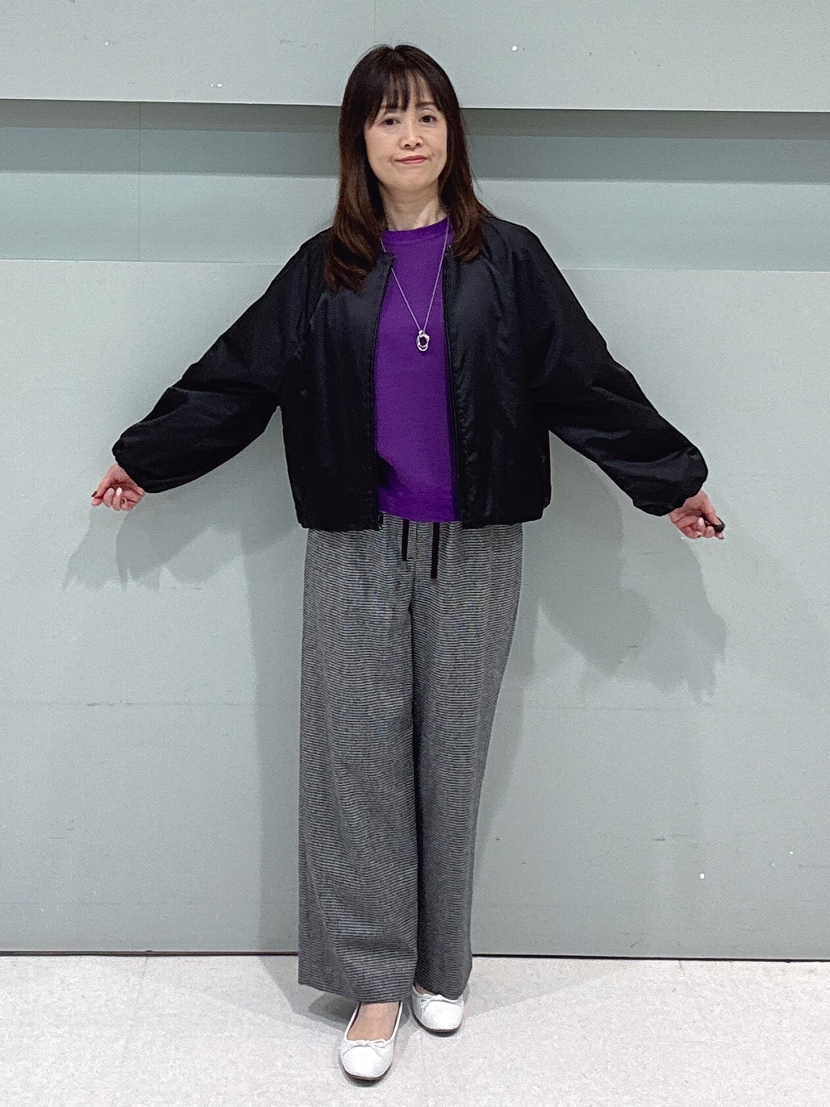 makiさんの「UNTITLED｜【軽アウター/中綿/秋冬コート】ショートブルゾン」を使ったコーディネート