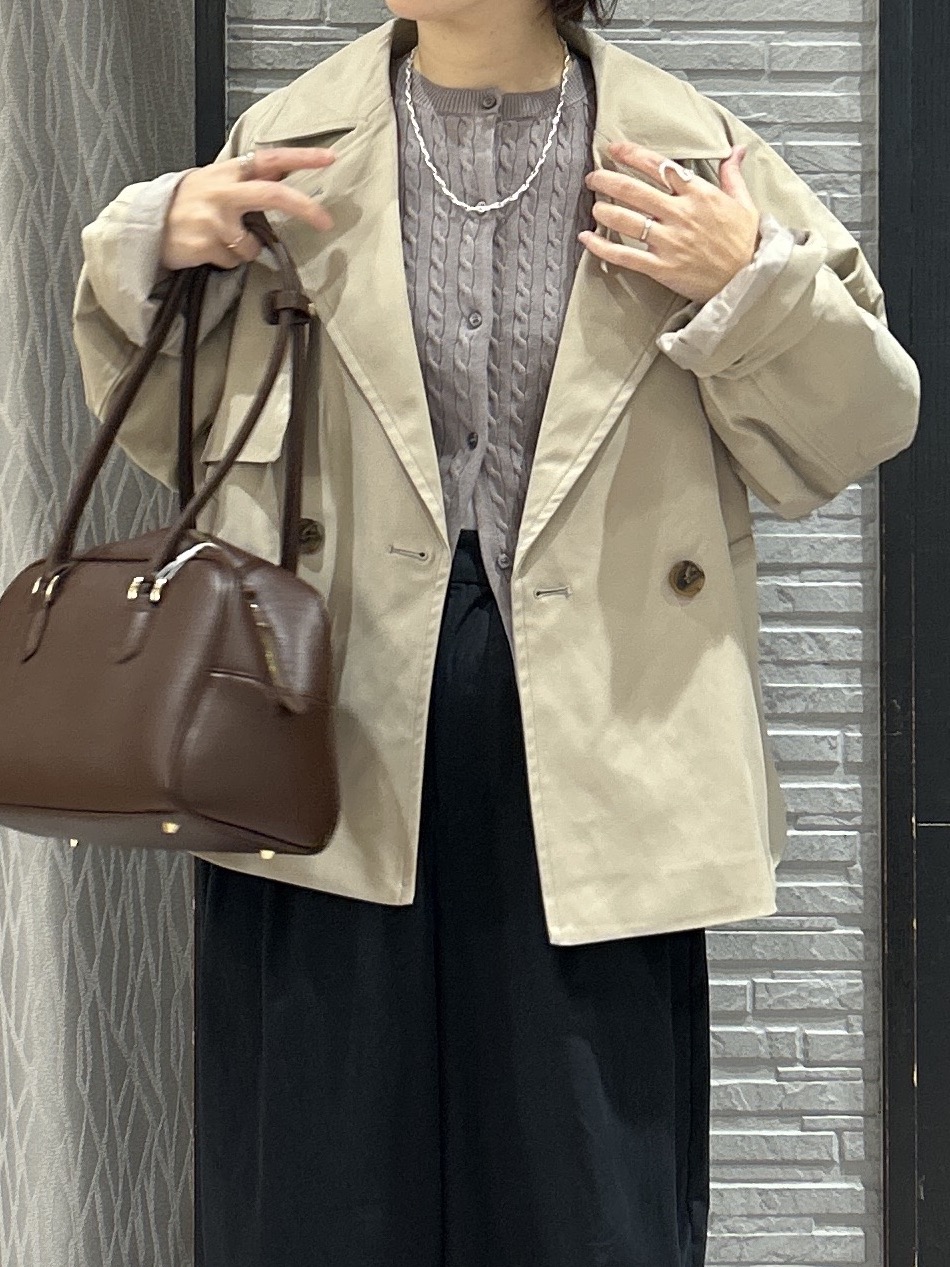 ga_riさんの「THE SHOP TK｜羽織るだけでこなれ見え ショートトレンチコート」を使ったコーディネート