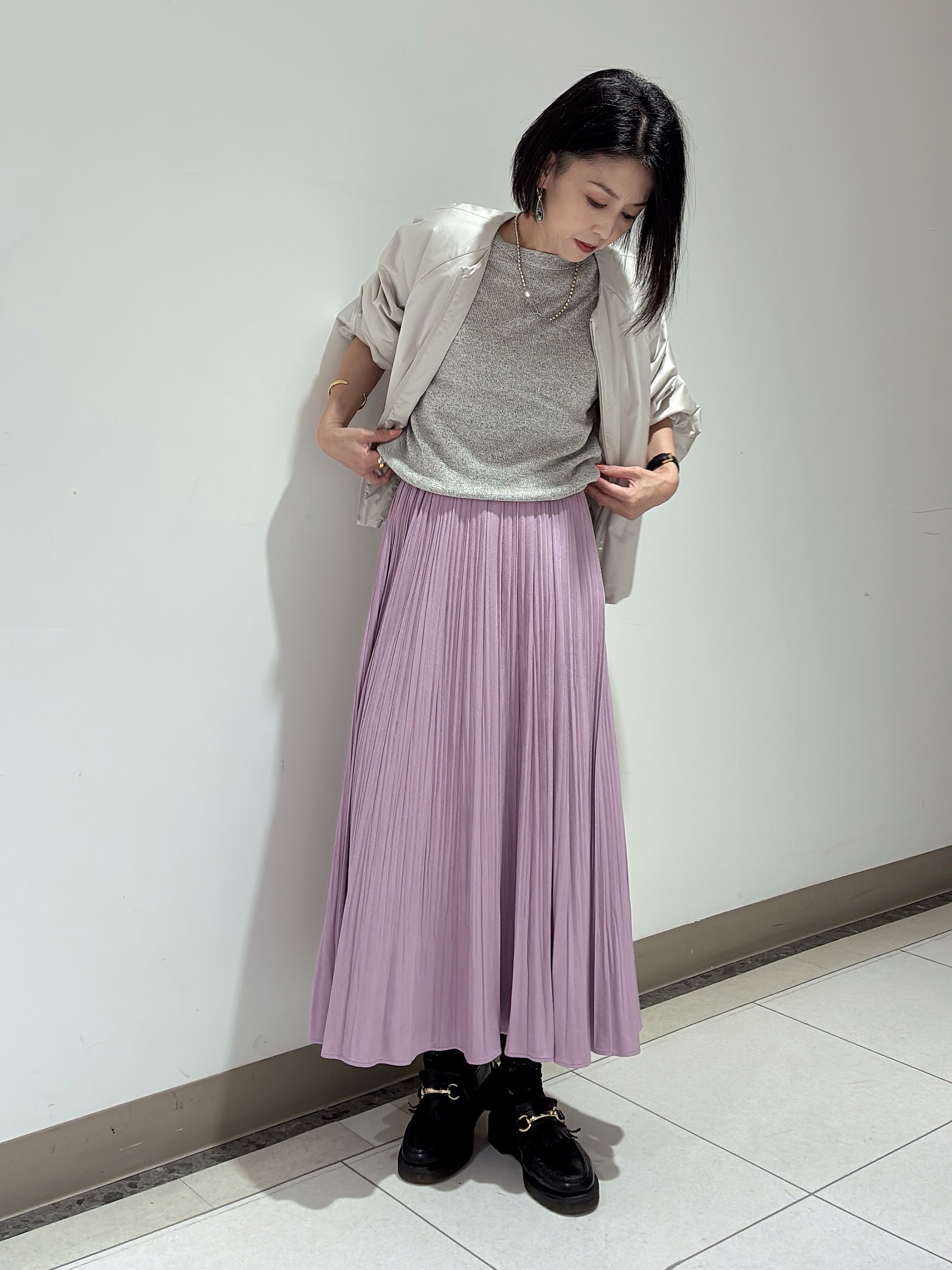 環さんの「UNTITLED｜【軽アウター/中綿/秋冬コート】ショートブルゾン」を使ったコーディネート