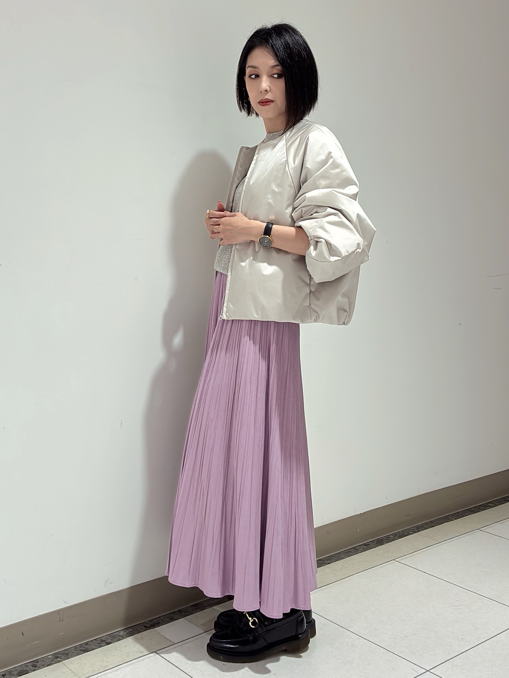 環さんの「UNTITLED｜【軽アウター/中綿/秋冬コート】ショートブルゾン」を使ったコーディネート