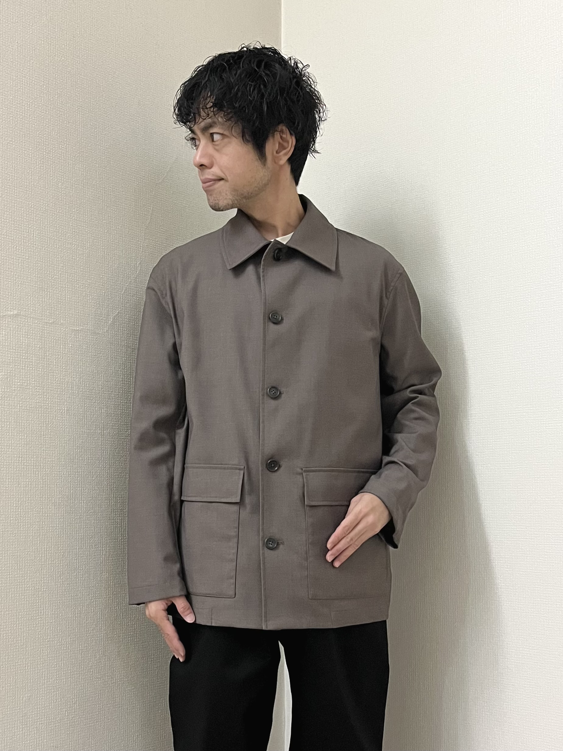 URAさんの「TAKEO KIKUCHI｜ストレッチカバーオールジャケット」を使ったコーディネート