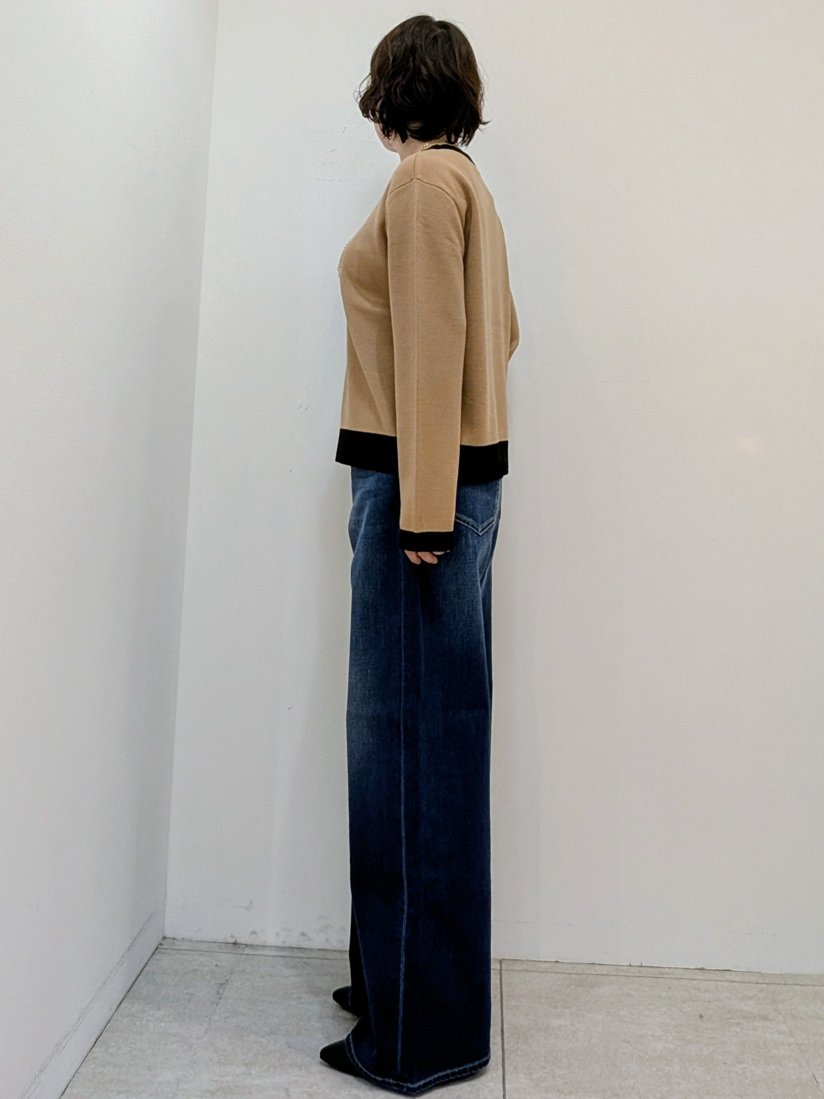 いこさんの「UNTITLED｜【アンサンブル可/上品映え】モールラインクルーネックニット」を使ったコーディネート