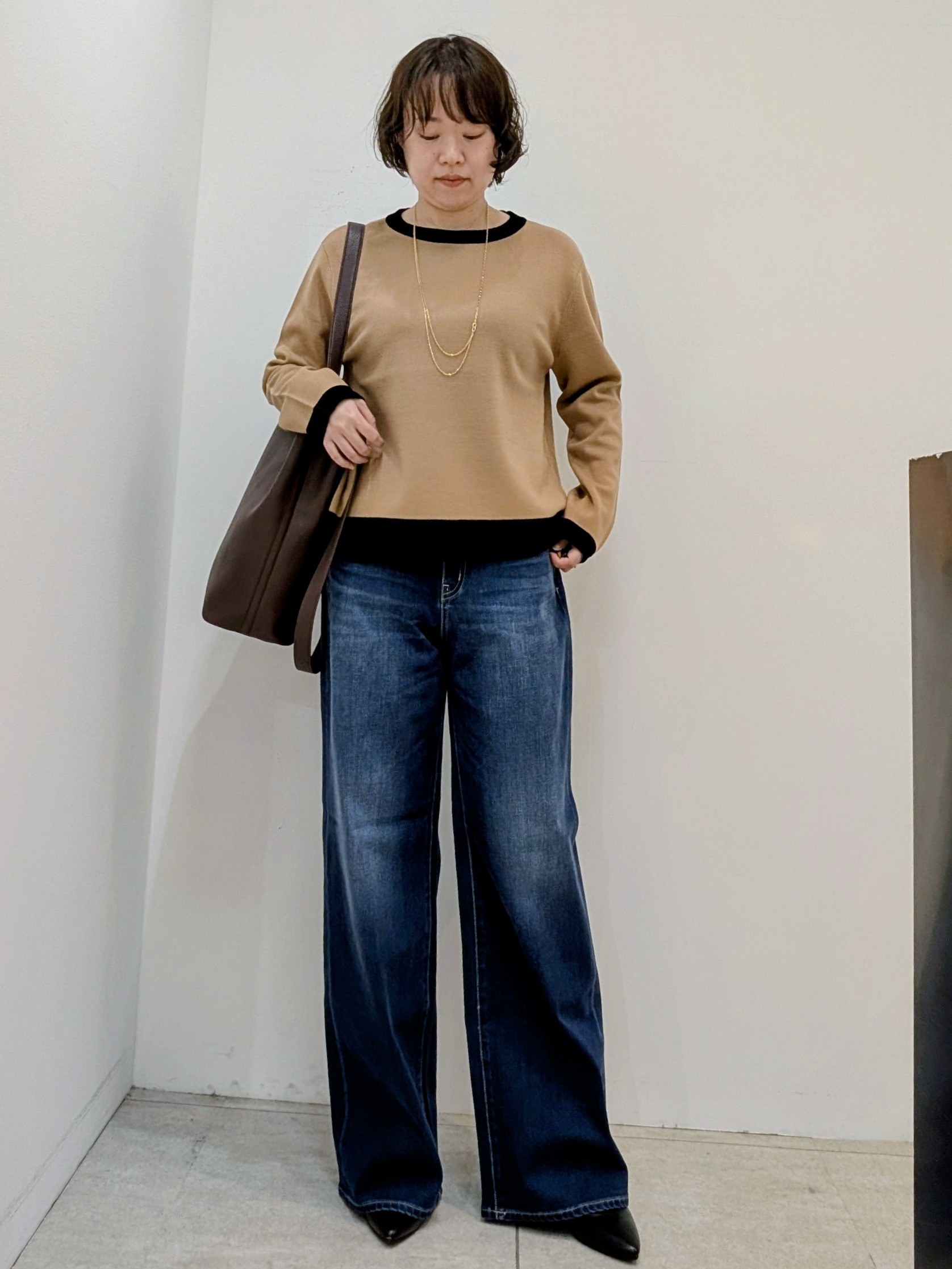 いこさんの「UNTITLED｜【アンサンブル可/上品映え】モールラインクルーネックニット」を使ったコーディネート