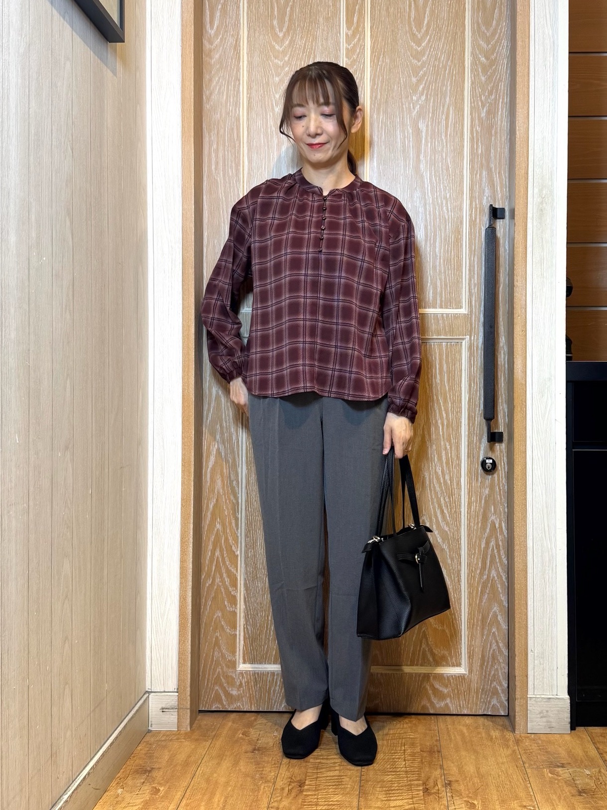 KAORIさんの「SHOO･LA･RUE｜【S-LL】洗濯後しわになりにくい 麻調リブブルゾン」を使ったコーディネート