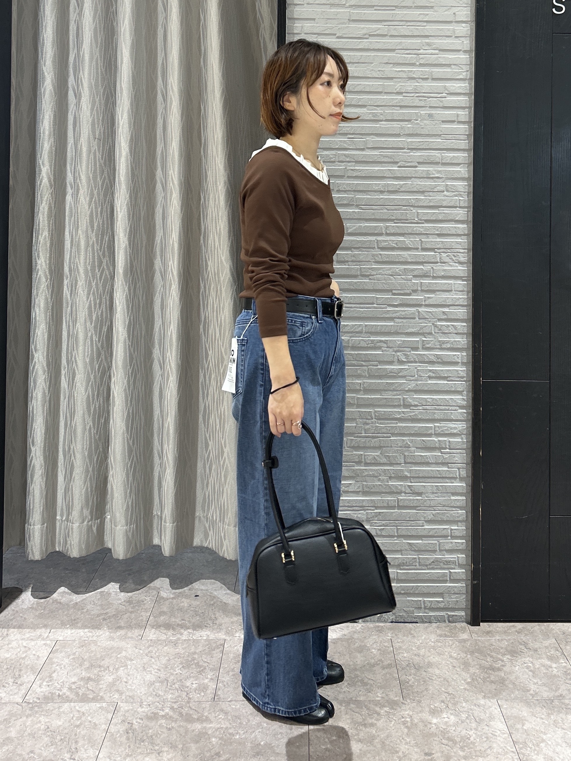 ga_riさんの「THE SHOP TK｜フリル襟 リブカットソー」を使ったコーディネート