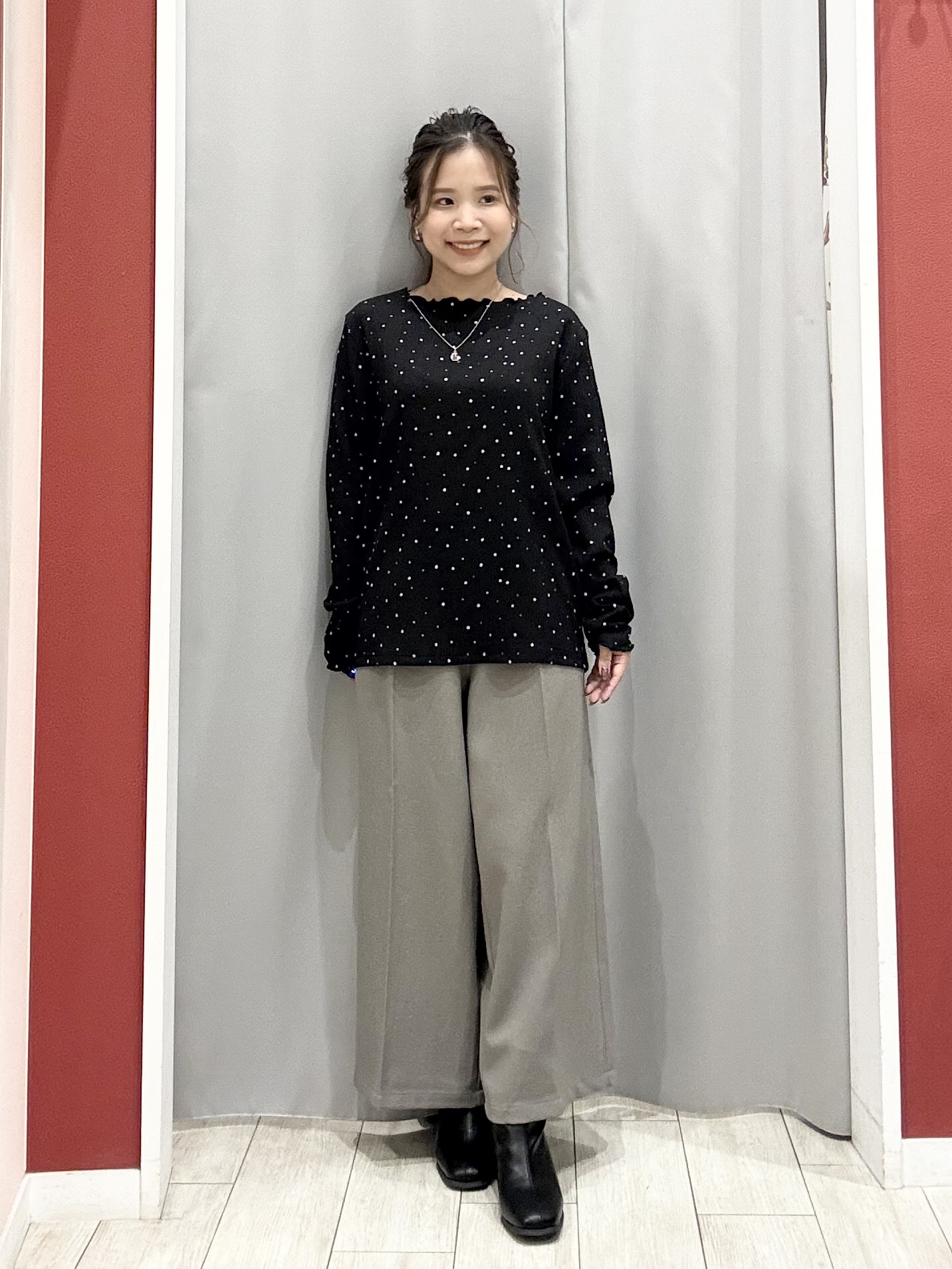 shioさんの「SHOO･LA･RUE｜【セットアップ可/洗濯機可】軽やかに羽織れる スポンディッシュ ニットカーディガン」を使ったコーディネート