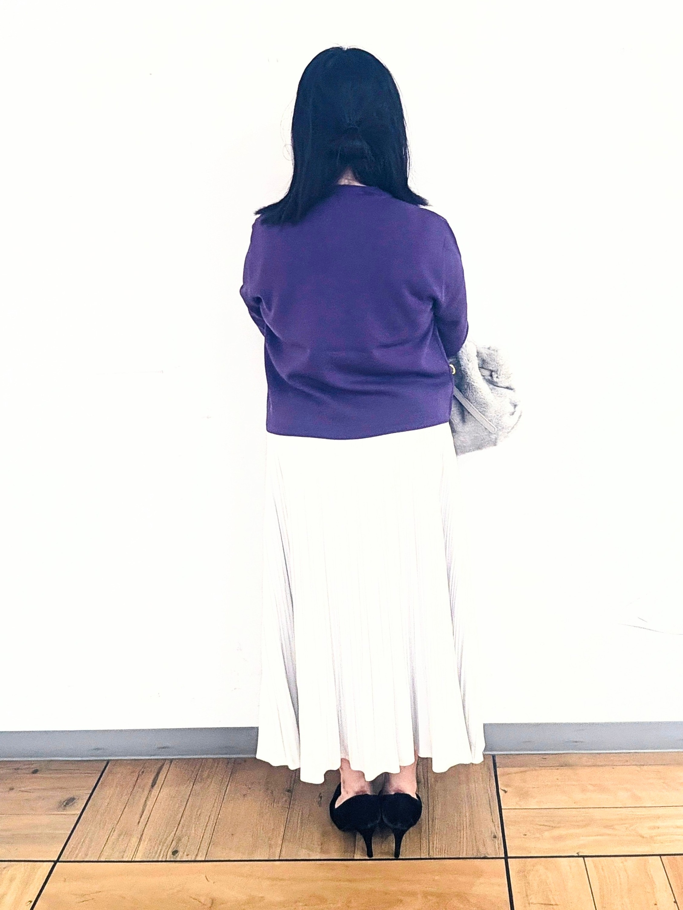 Mizukiさんの「UNTITLED｜【アンサンブル可/ジャケットライク】モールラインカーディガン」を使ったコーディネート