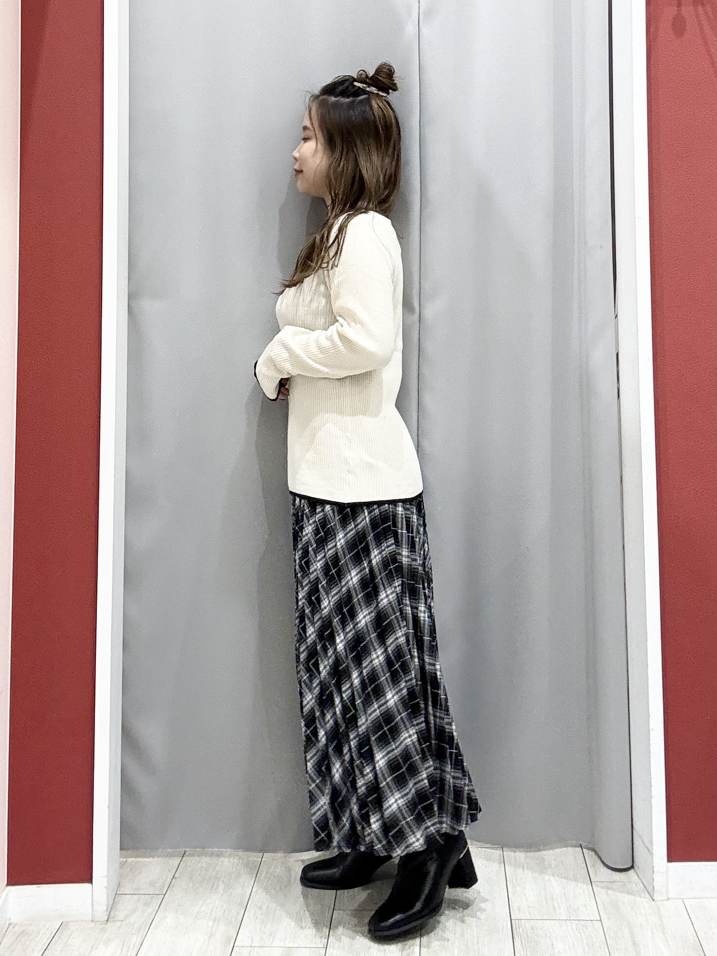 shioさんの「SHOO･LA･RUE｜【セットアップ可/洗濯後しわになりにくい】ウールフィール ダブルジャケット」を使ったコーディネート