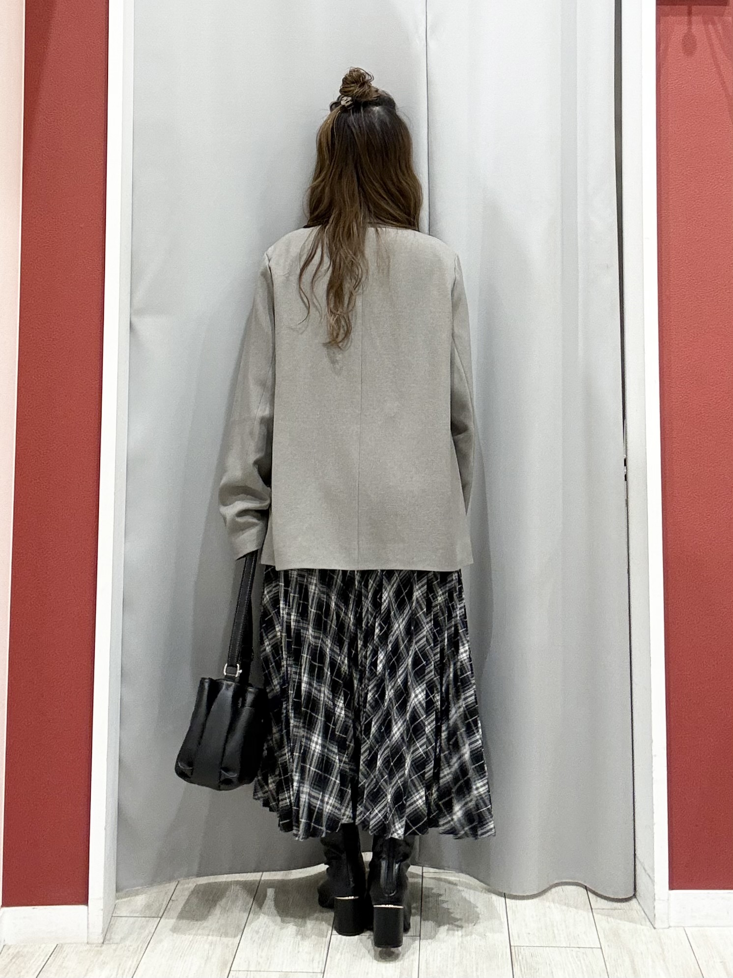 shioさんの「SHOO･LA･RUE｜【セットアップ可/洗濯後しわになりにくい】ウールフィール ダブルジャケット」を使ったコーディネート