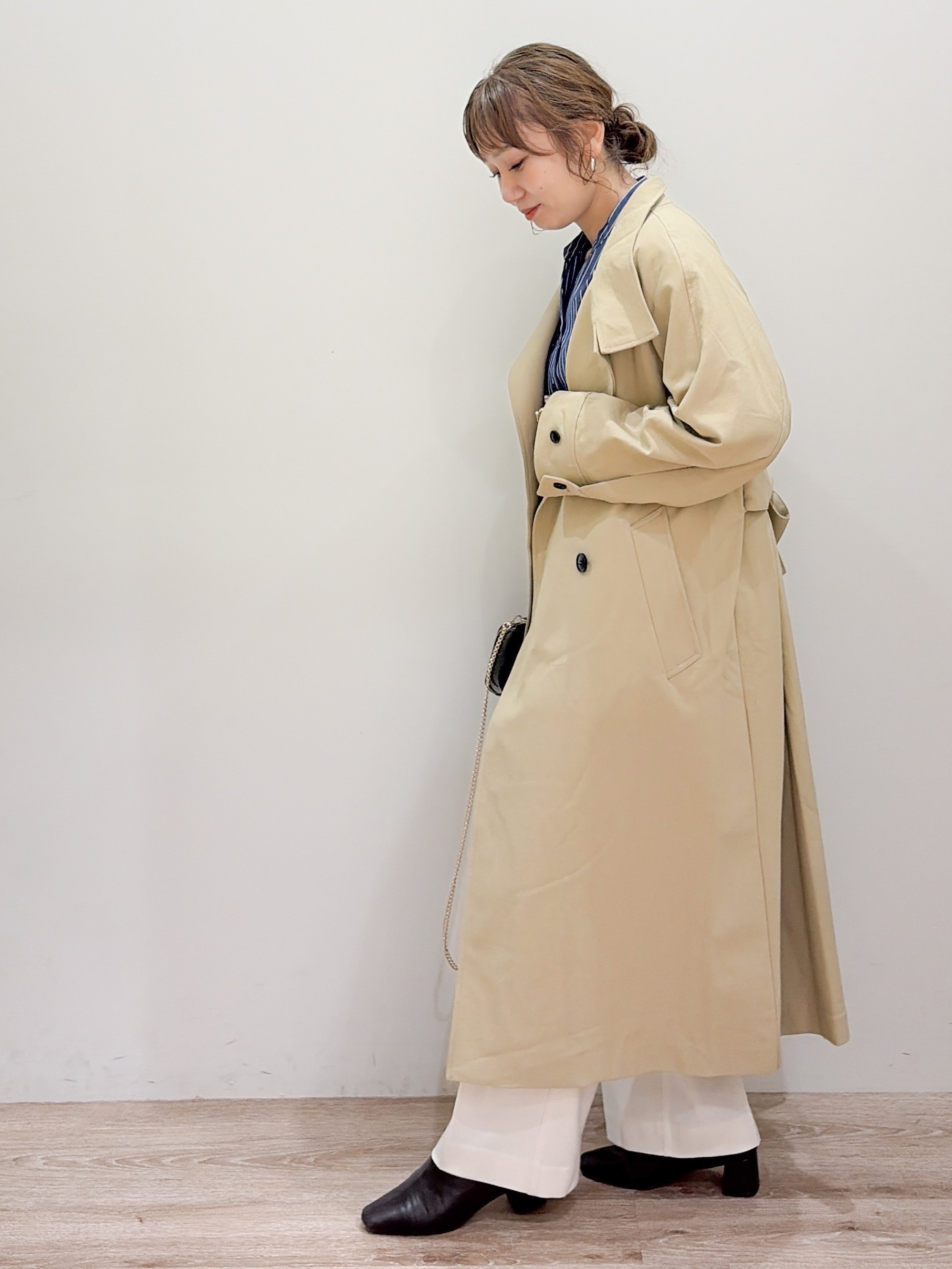 risayanさんの「OPAQUE.CLIP｜スタンドロングコート【軽量／洗える】」を使ったコーディネート