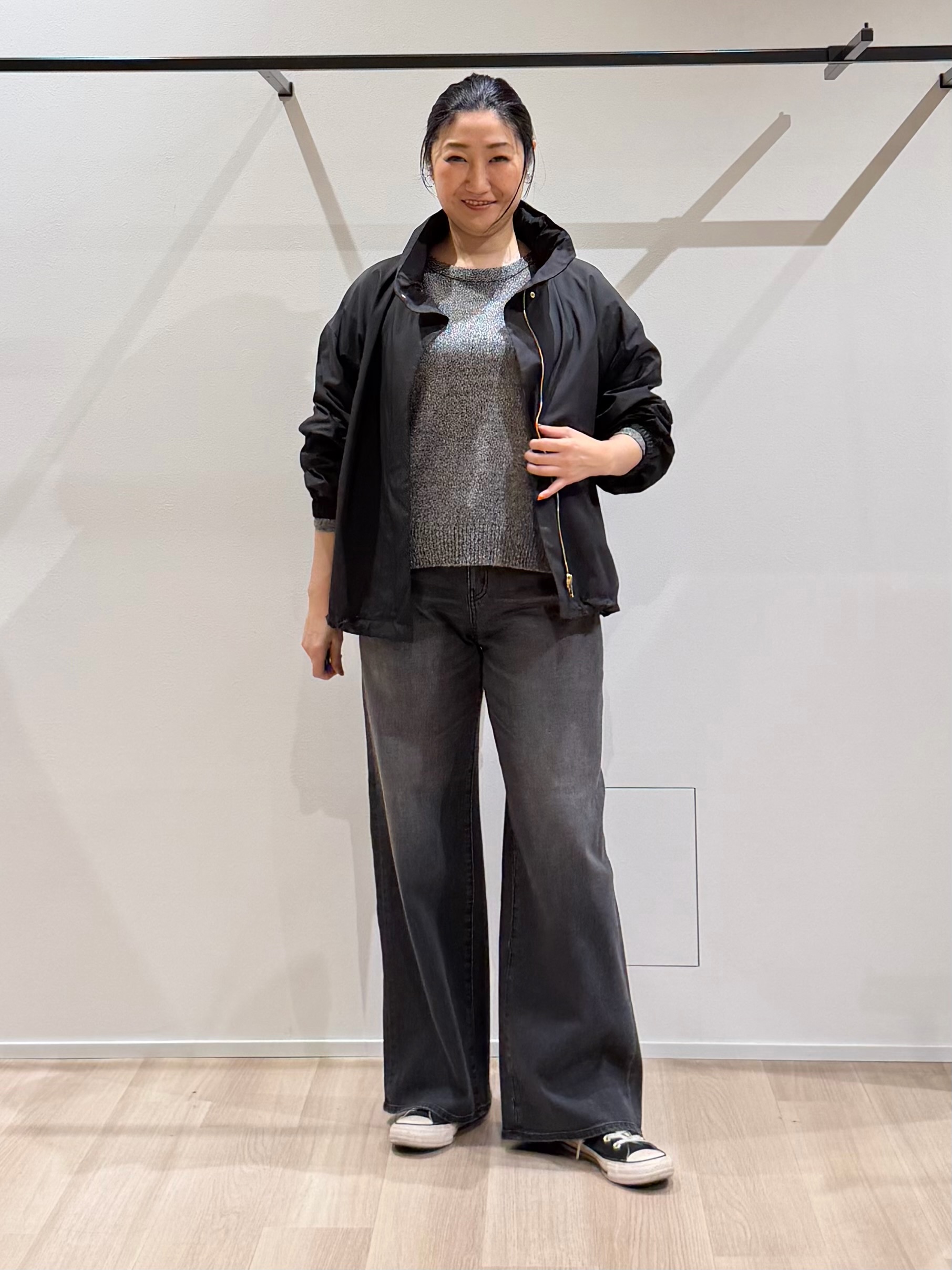 TOMOMIさんの「UNTITLED｜【アンサンブル可/手洗い可】杢調プルオーバーニット」を使ったコーディネート