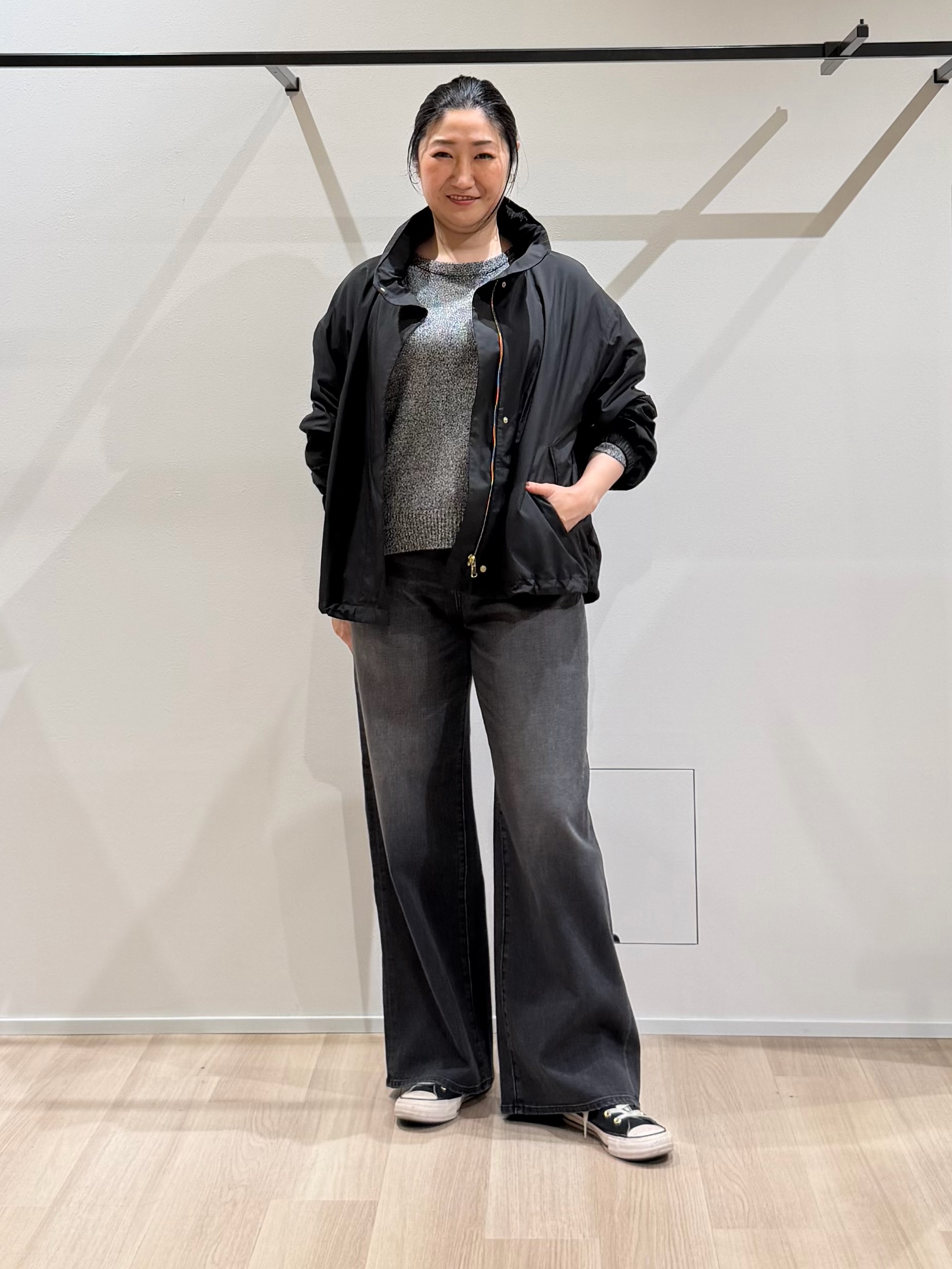 TOMOMIさんの「UNTITLED｜【アンサンブル可/手洗い可】杢調プルオーバーニット」を使ったコーディネート