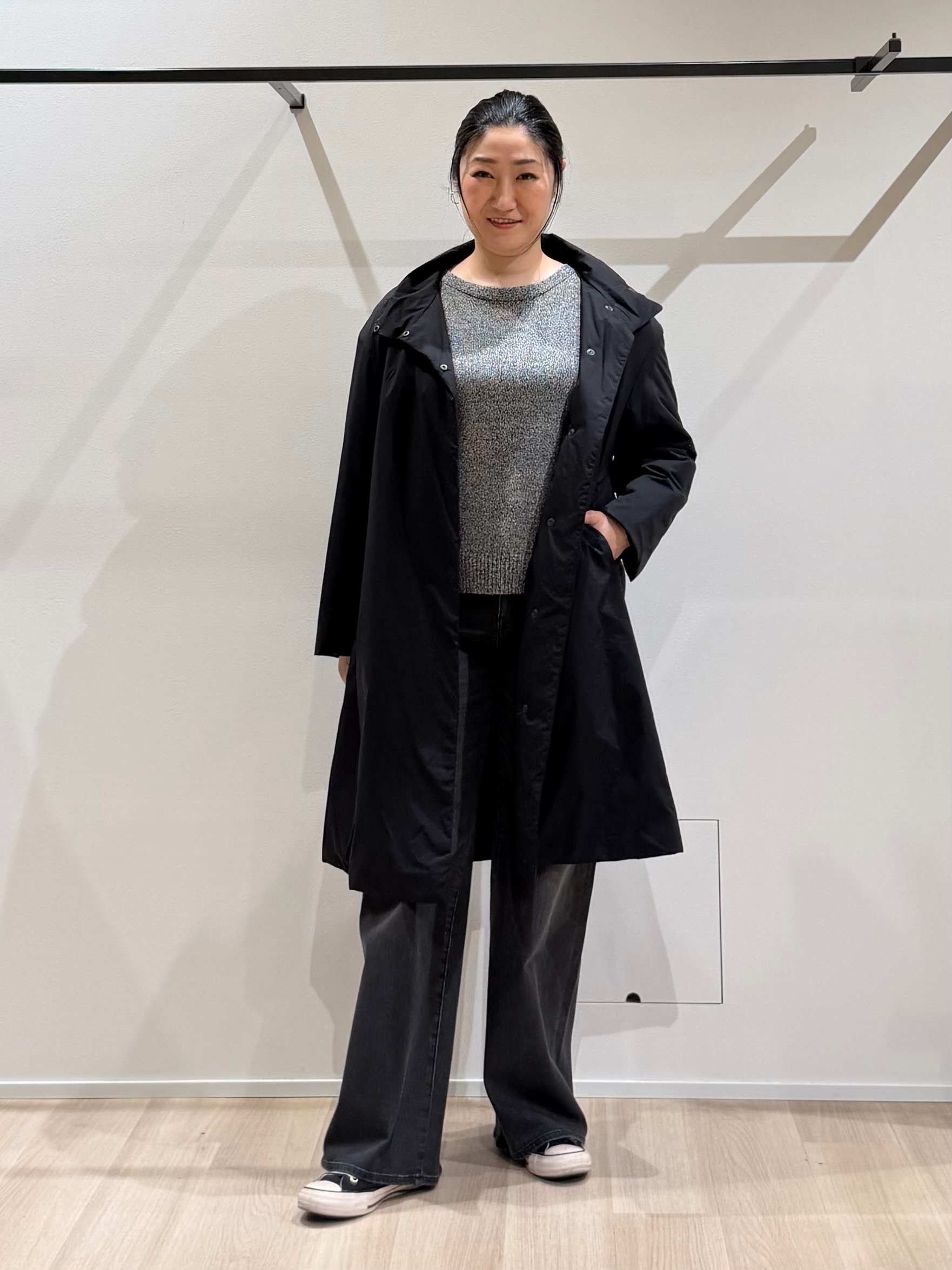 TOMOMIさんの「UNTITLED｜【アンサンブル可/手洗い可】杢調プルオーバーニット」を使ったコーディネート