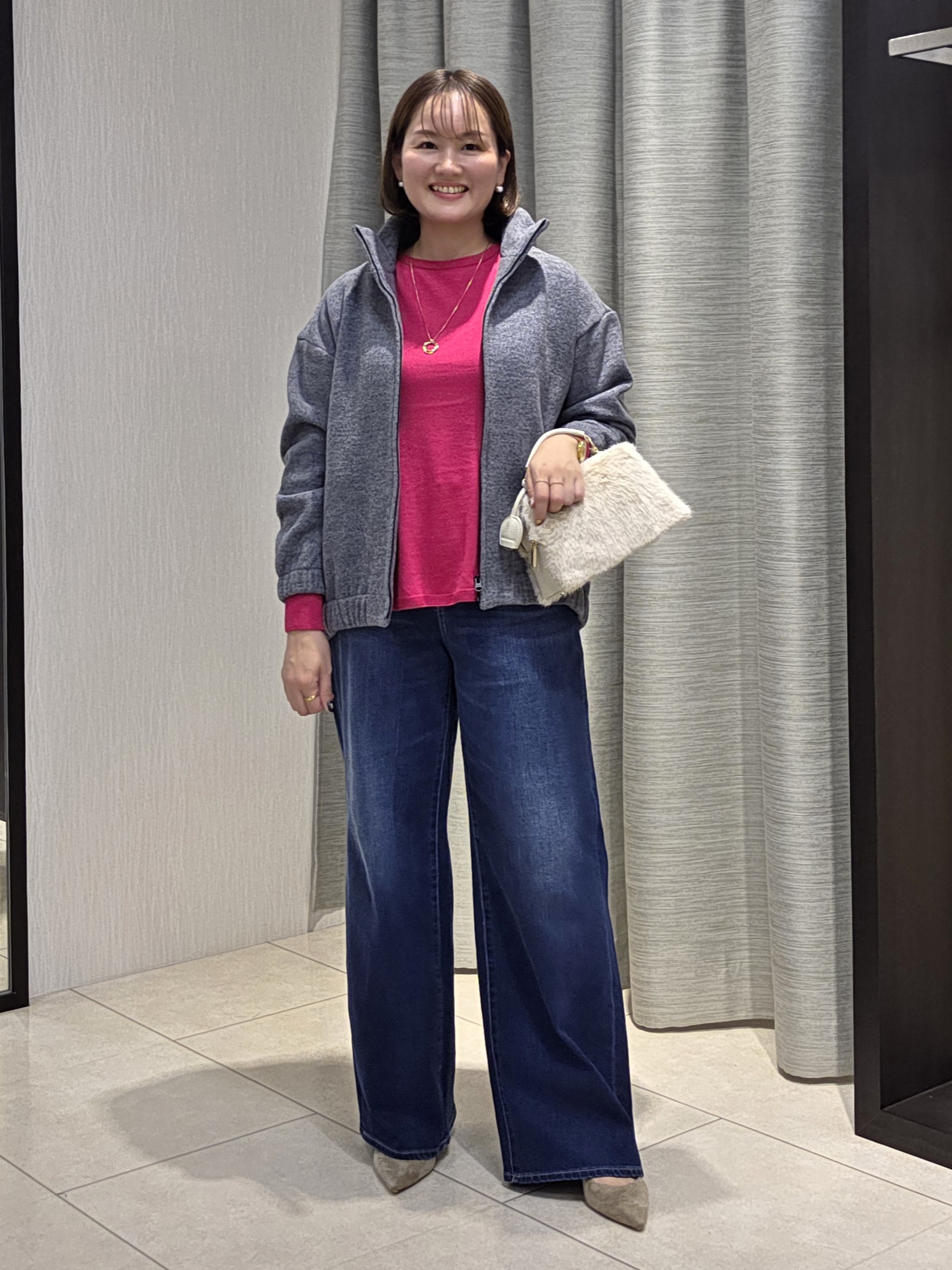 naokoさんの「UNTITLED｜【きれいに体型カバー/8色展開】Aラインシルエットニットプルオーバー」を使ったコーディネート