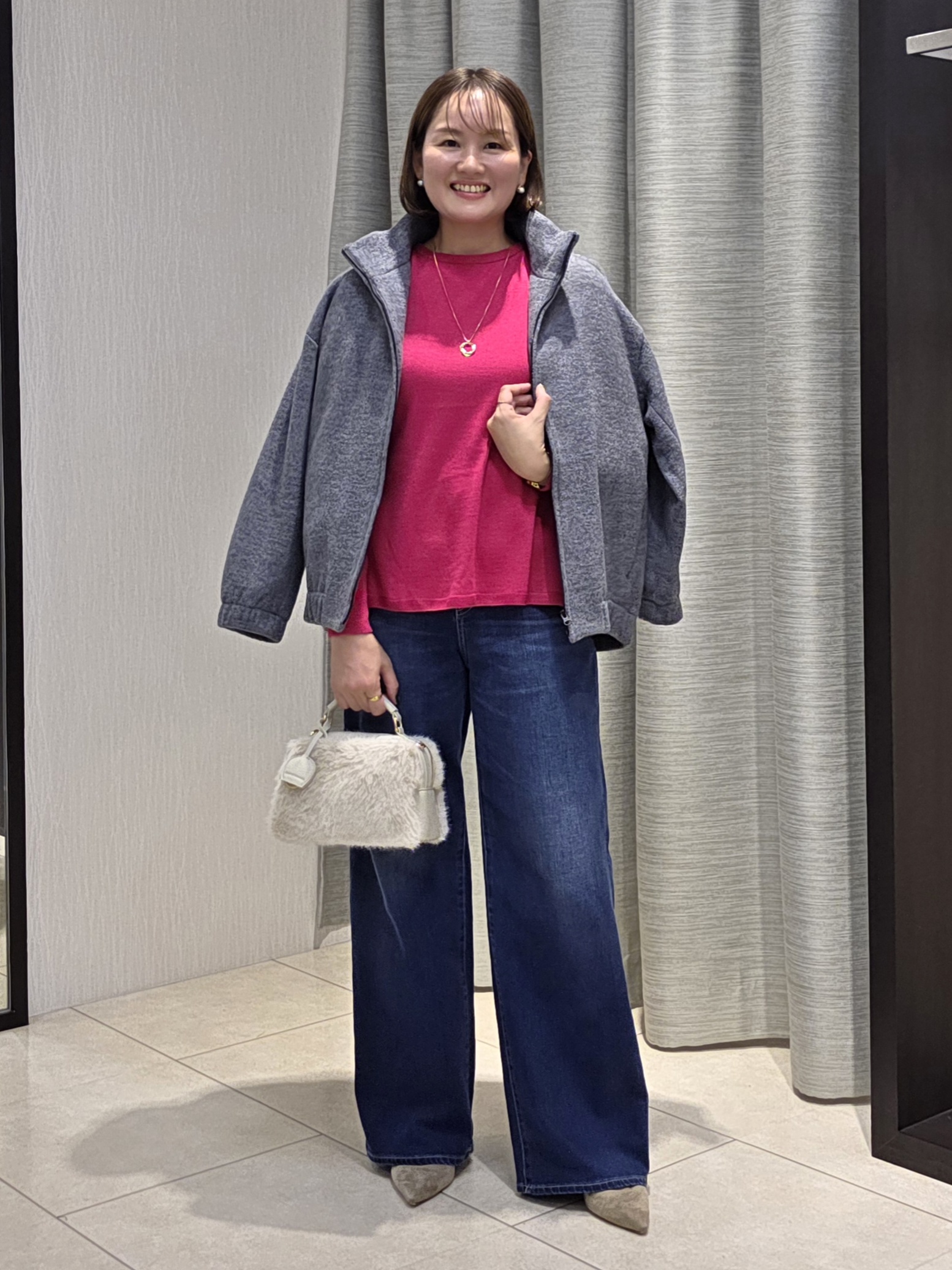 naokoさんの「UNTITLED｜【きれいに体型カバー/8色展開】Aラインシルエットニットプルオーバー」を使ったコーディネート