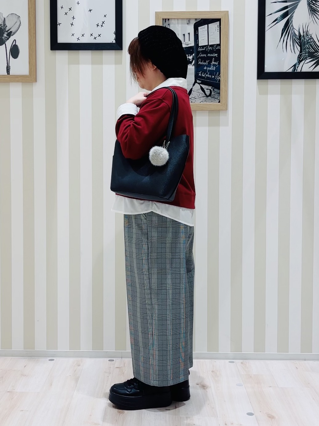 ma_miさんの「SHOO･LA･RUE｜【S-LL/洗濯機可】一枚でレイヤード感が完成する シャツドッキング裏毛トップス」を使ったコーディネート