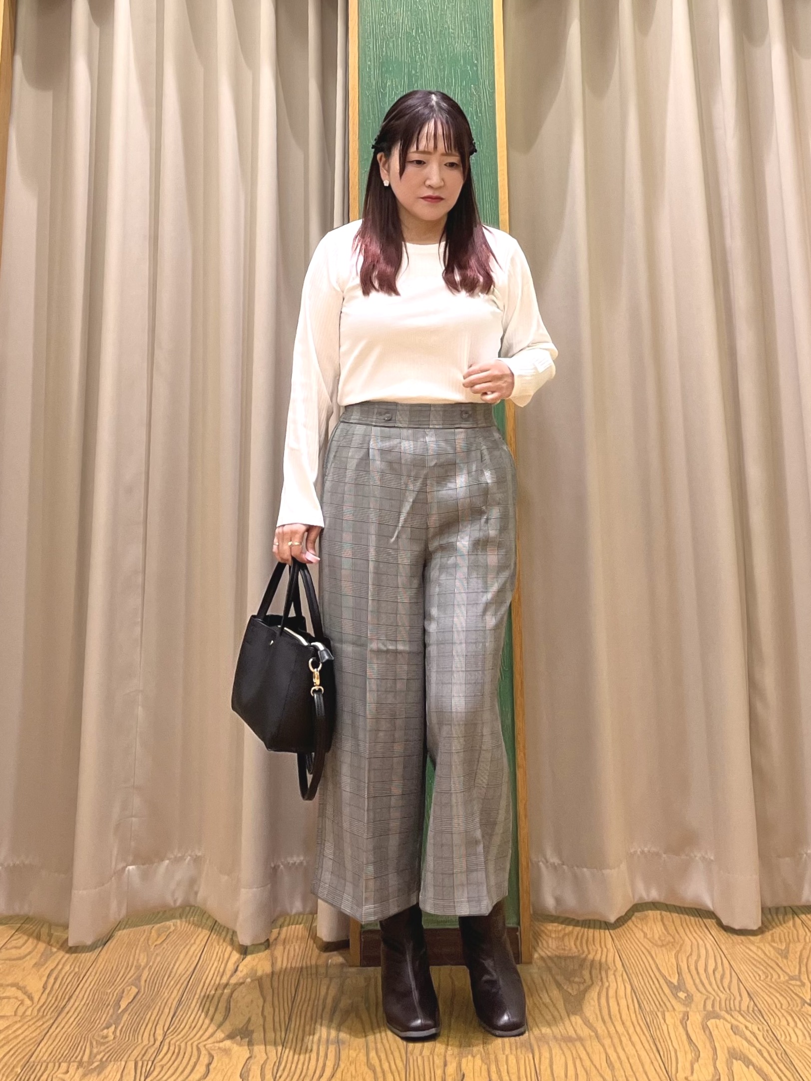 ゆっきーさんの「SHOO･LA･RUE｜【S-LL】シンプルだから使いやすい すっきり見えの長袖トップス」を使ったコーディネート