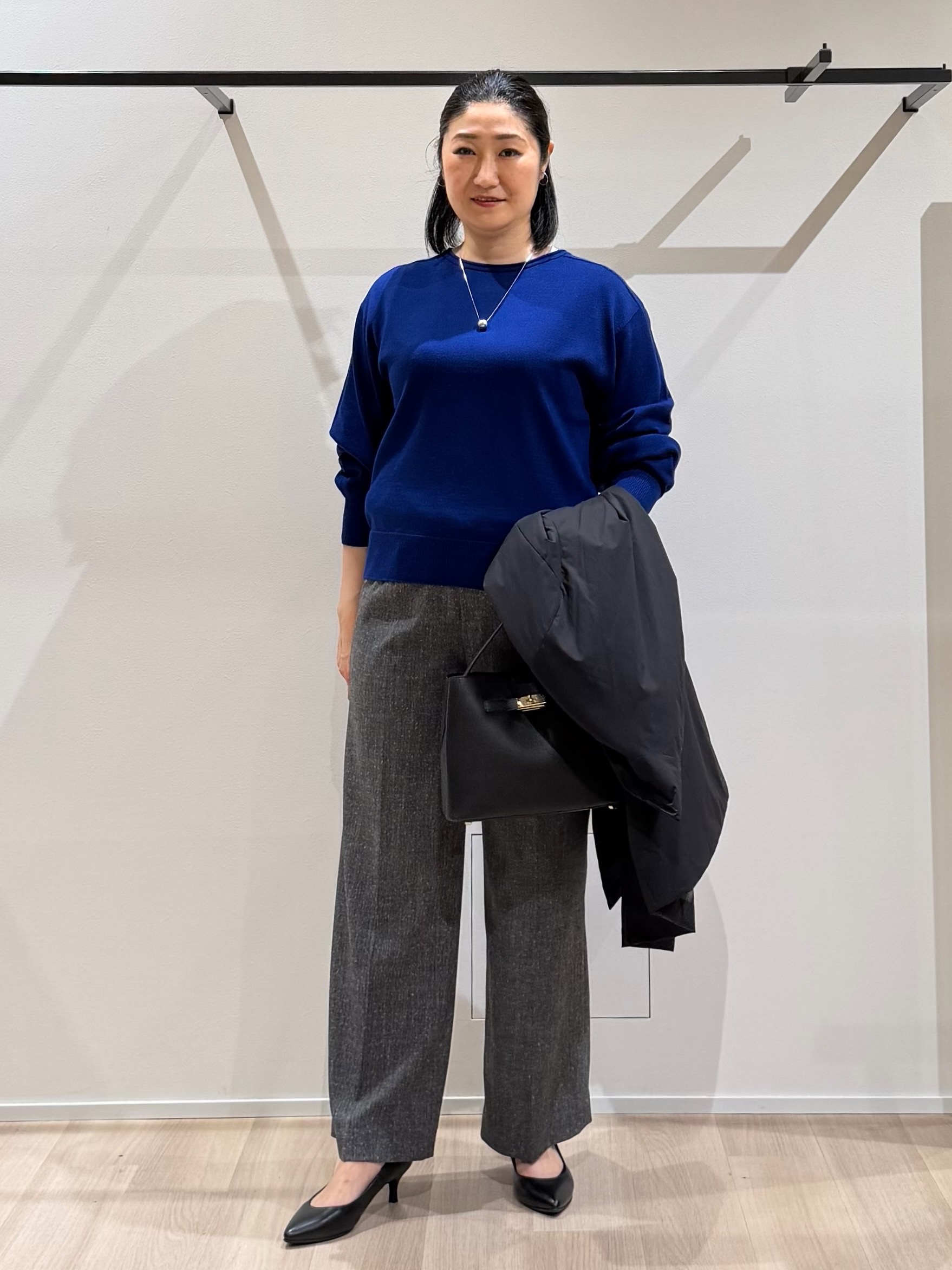 TOMOMIさんの「UNTITLED｜【撥水/軽量/薄中綿入り】スタンドカラーコート」を使ったコーディネート