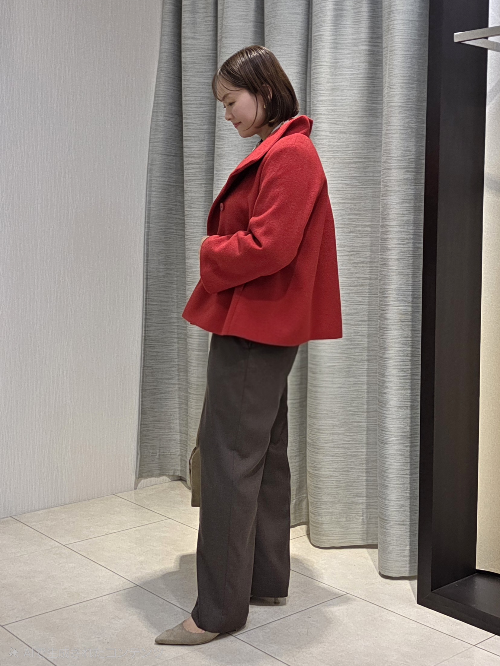 naokoさんの「UNTITLED｜【軽アウター/ウール100】ウールショートコート」を使ったコーディネート