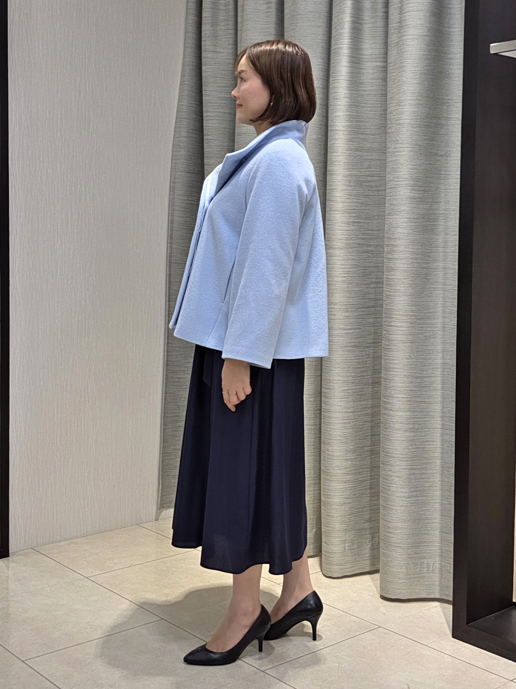 naokoさんの「UNTITLED｜【軽アウター/ウール100】ウールショートコート」を使ったコーディネート