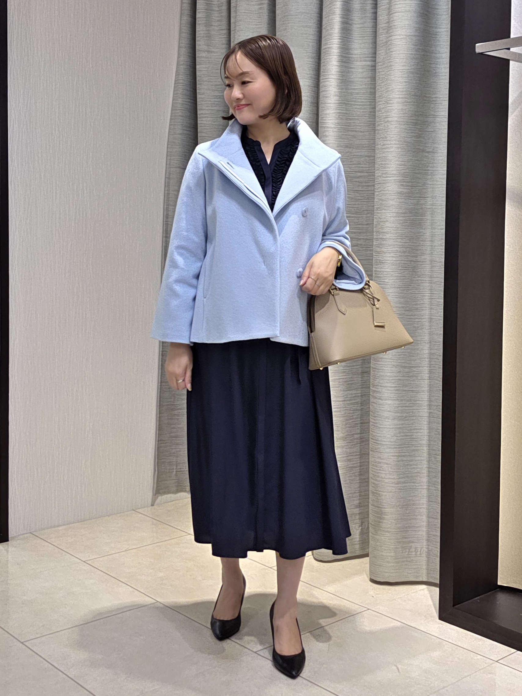 naokoさんの「UNTITLED｜【軽アウター/ウール100】ウールショートコート」を使ったコーディネート