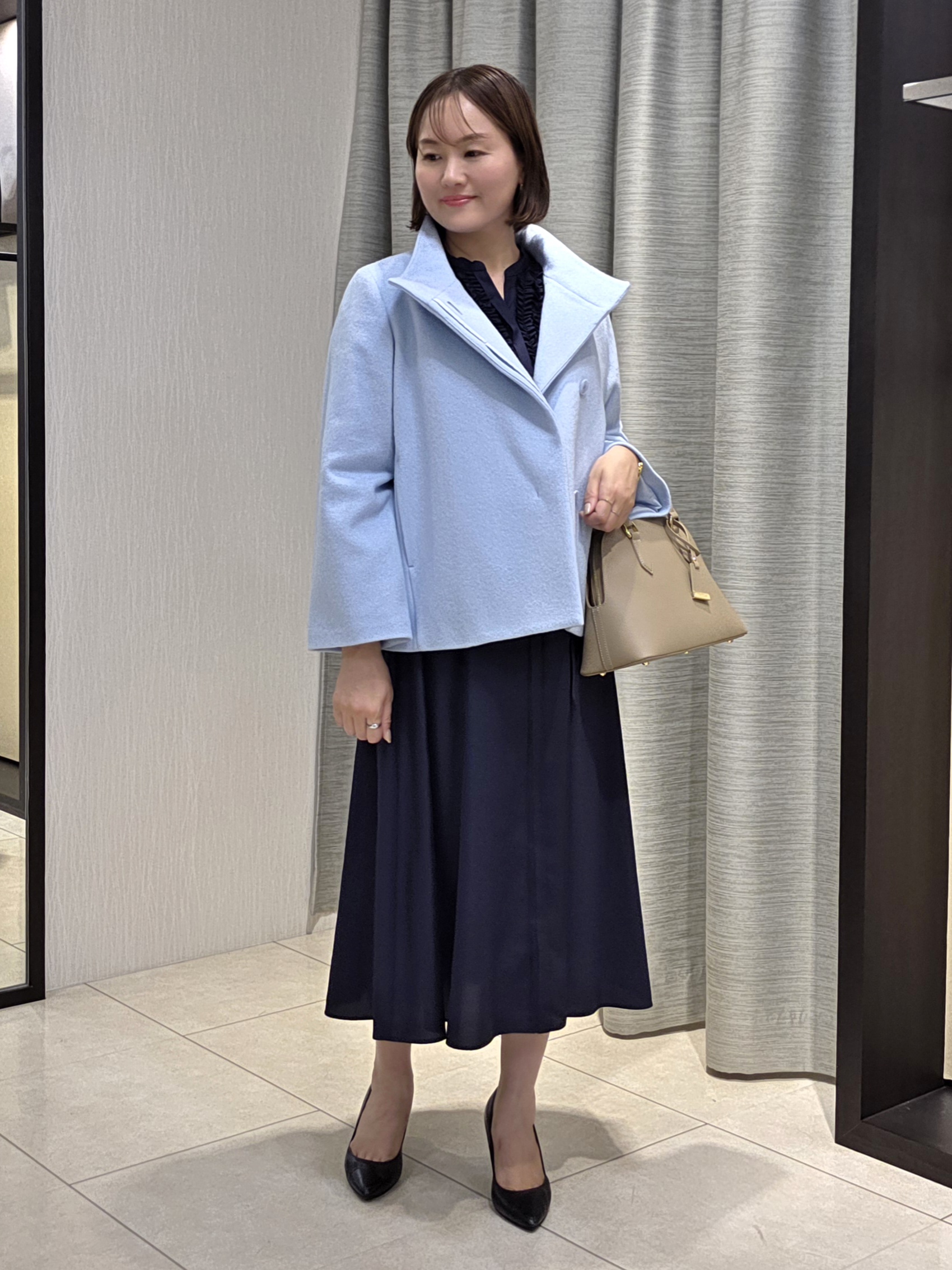 naokoさんの「UNTITLED｜【軽アウター/ウール100】ウールショートコート」を使ったコーディネート