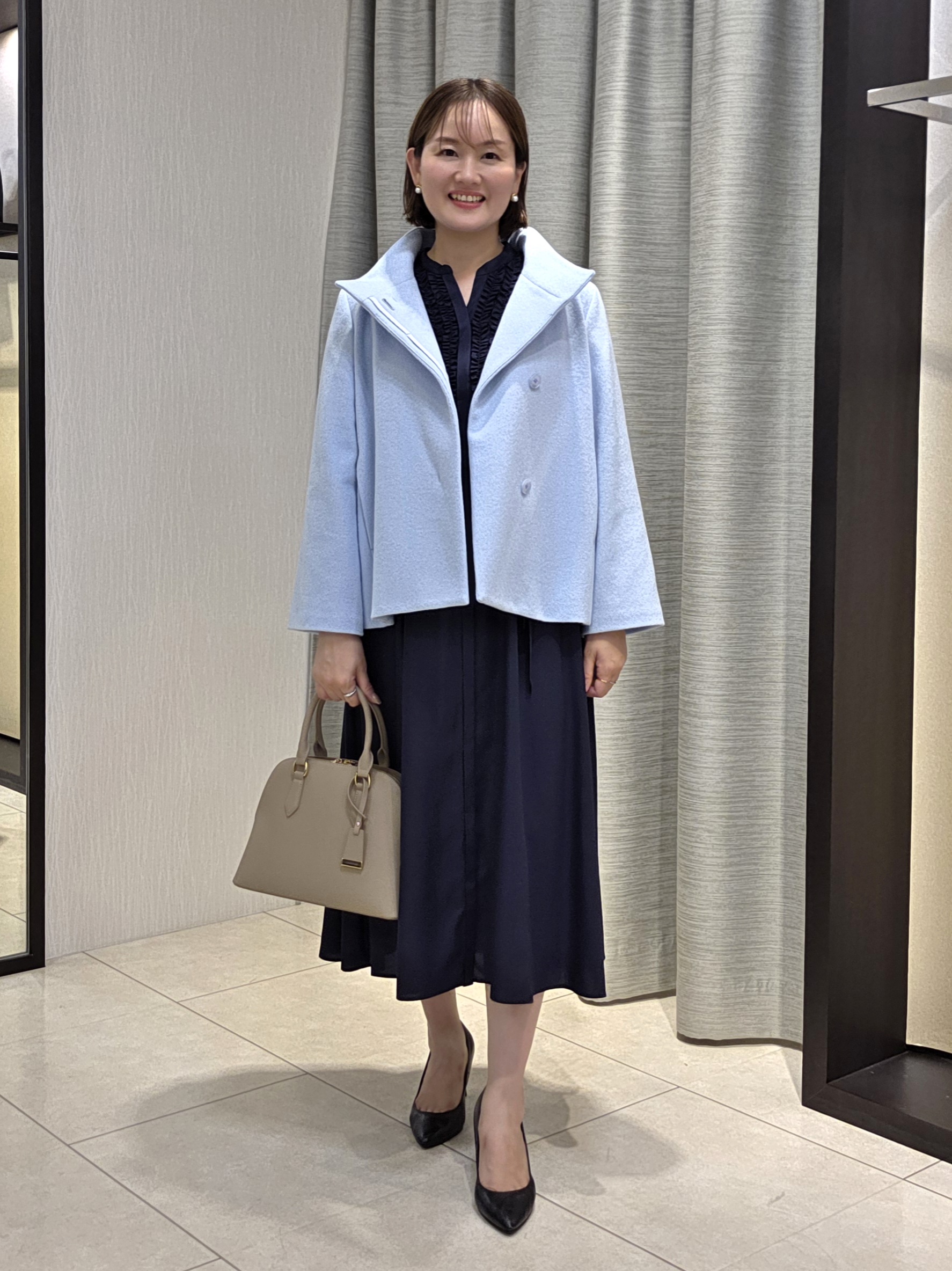 naokoさんの「UNTITLED｜【軽アウター/ウール100】ウールショートコート」を使ったコーディネート
