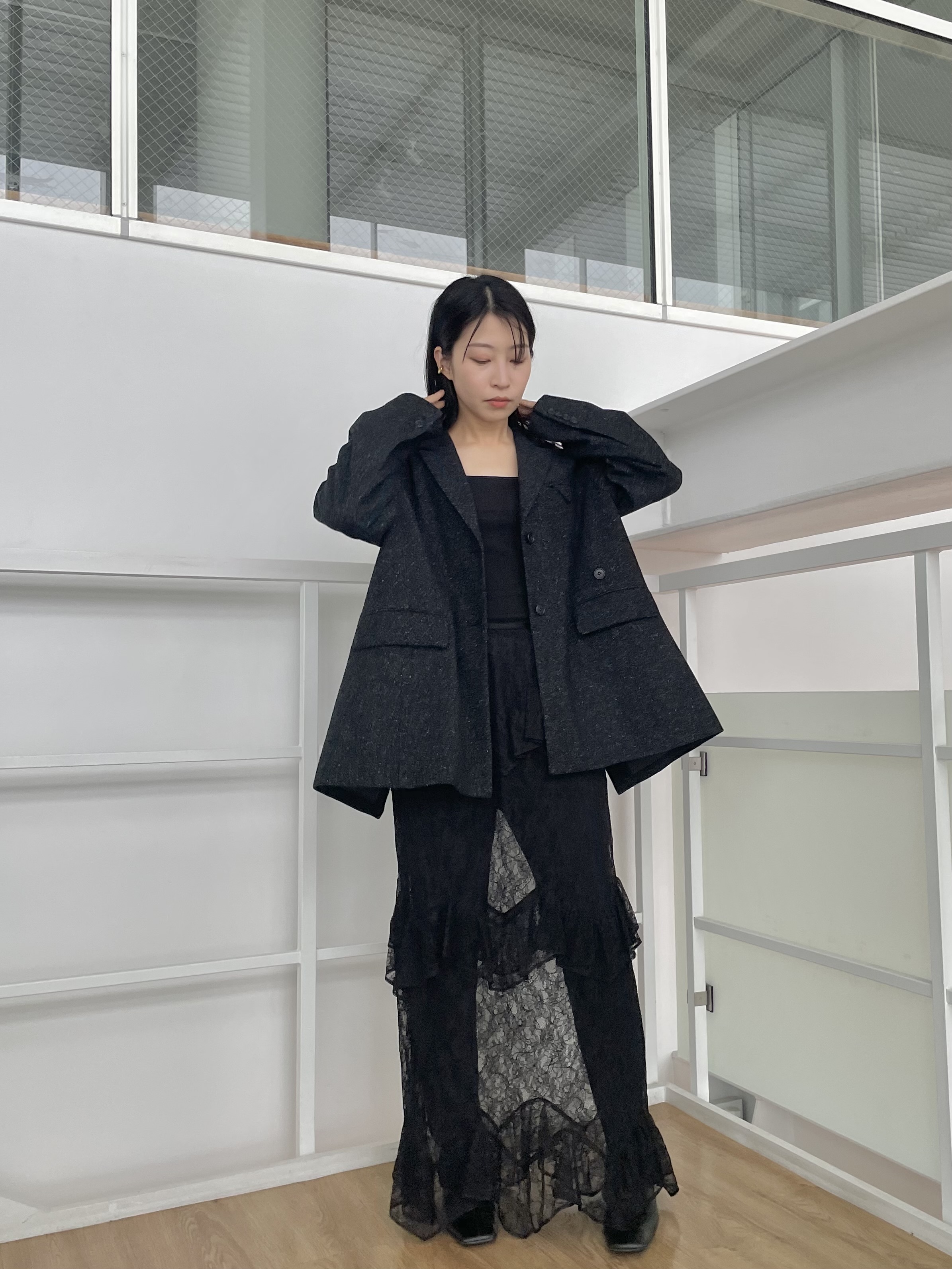 丸山加奈子さんの「CODE A｜soft nep convertible jacket」を使ったコーディネート