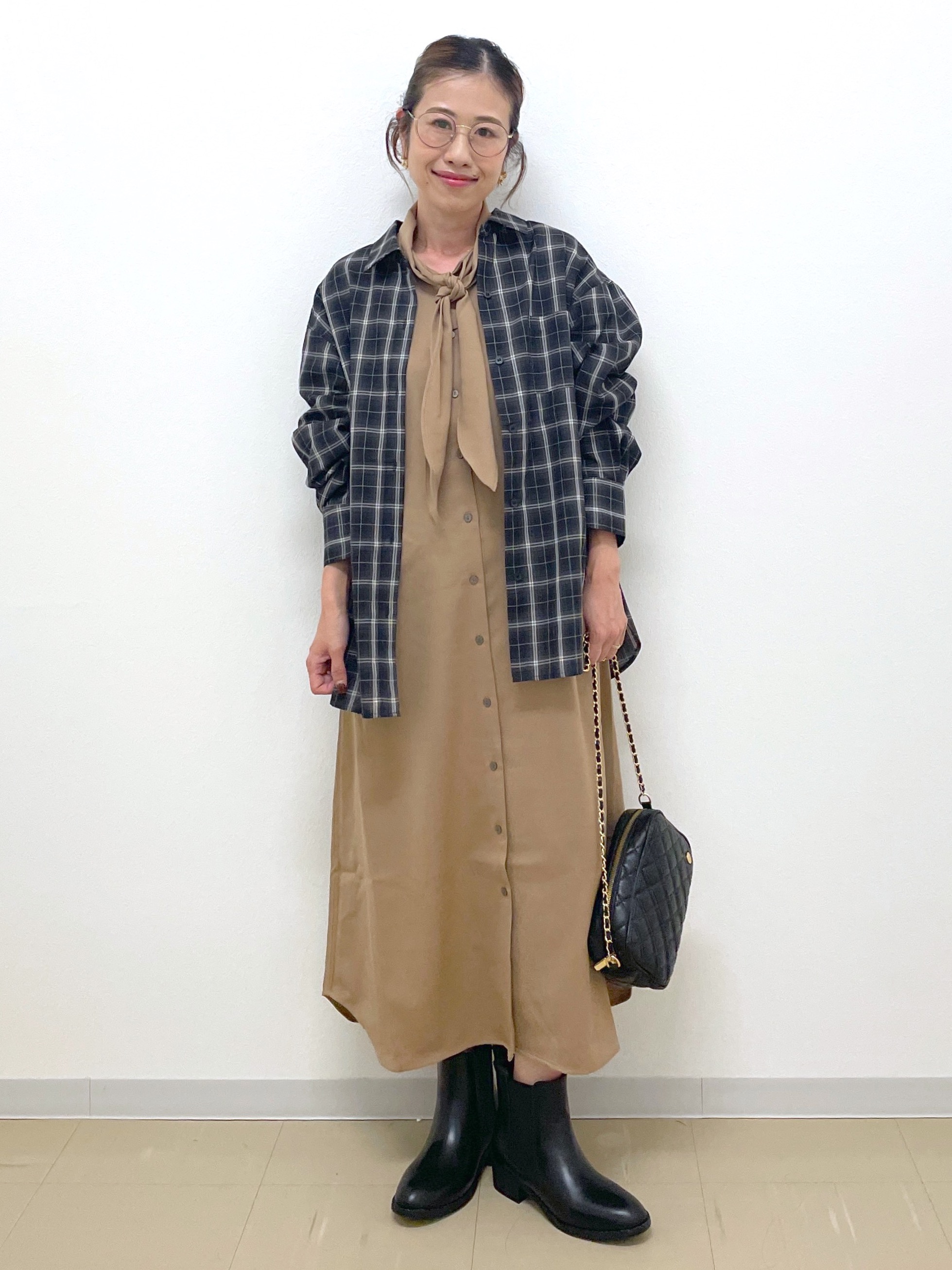 Akiさんの「OPAQUE.CLIP｜チェック柄シャツ【洗濯機OK】」を使ったコーディネート