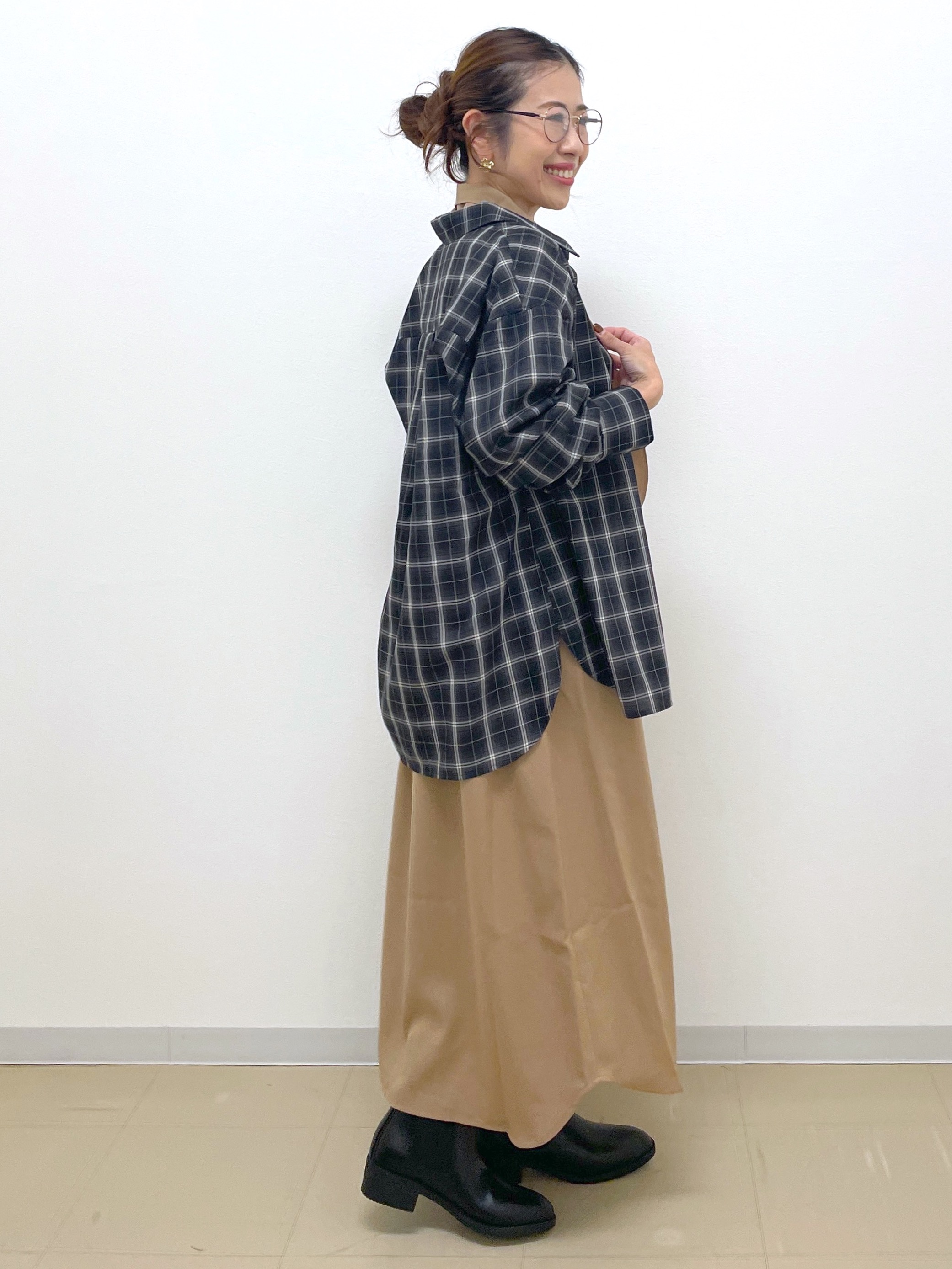 Akiさんの「OPAQUE.CLIP｜チェック柄シャツ【洗濯機OK】」を使ったコーディネート