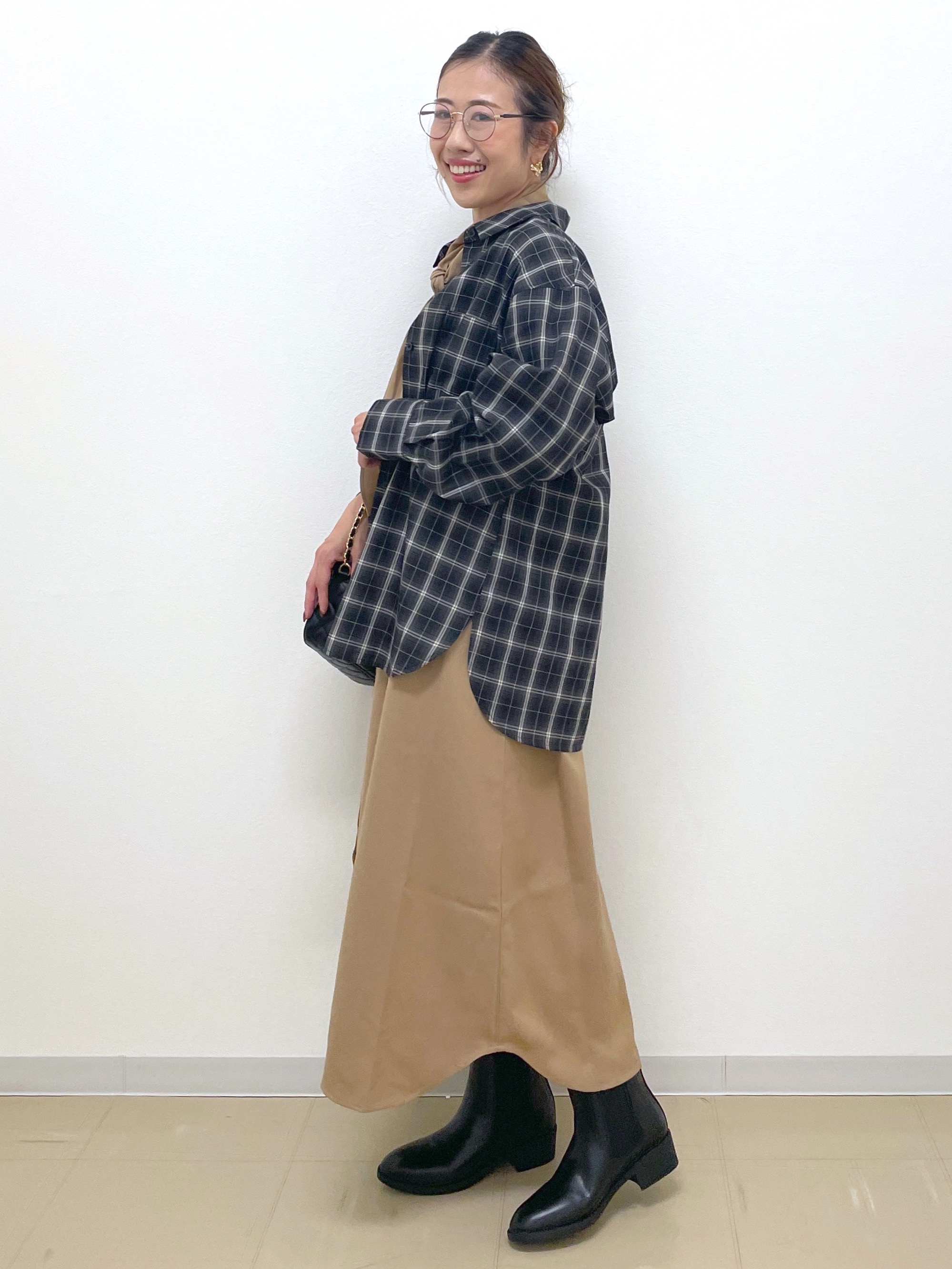 Akiさんの「OPAQUE.CLIP｜チェック柄シャツ【洗濯機OK】」を使ったコーディネート