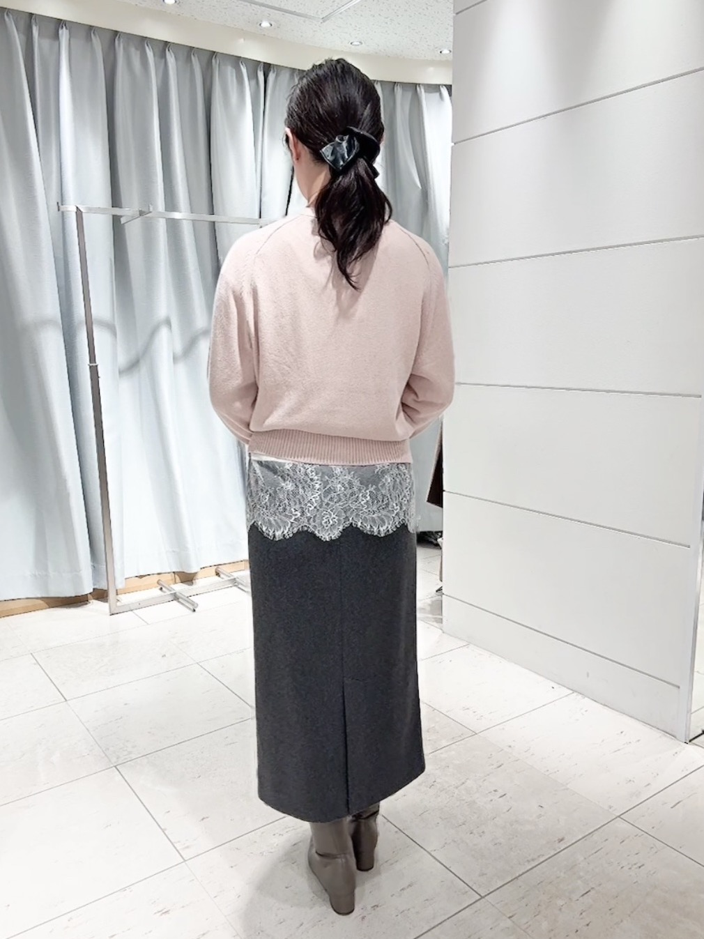 misaさんの「UNTITLED｜【アンサンブル可/秋羽織り】杢調ジップカーディガン」を使ったコーディネート