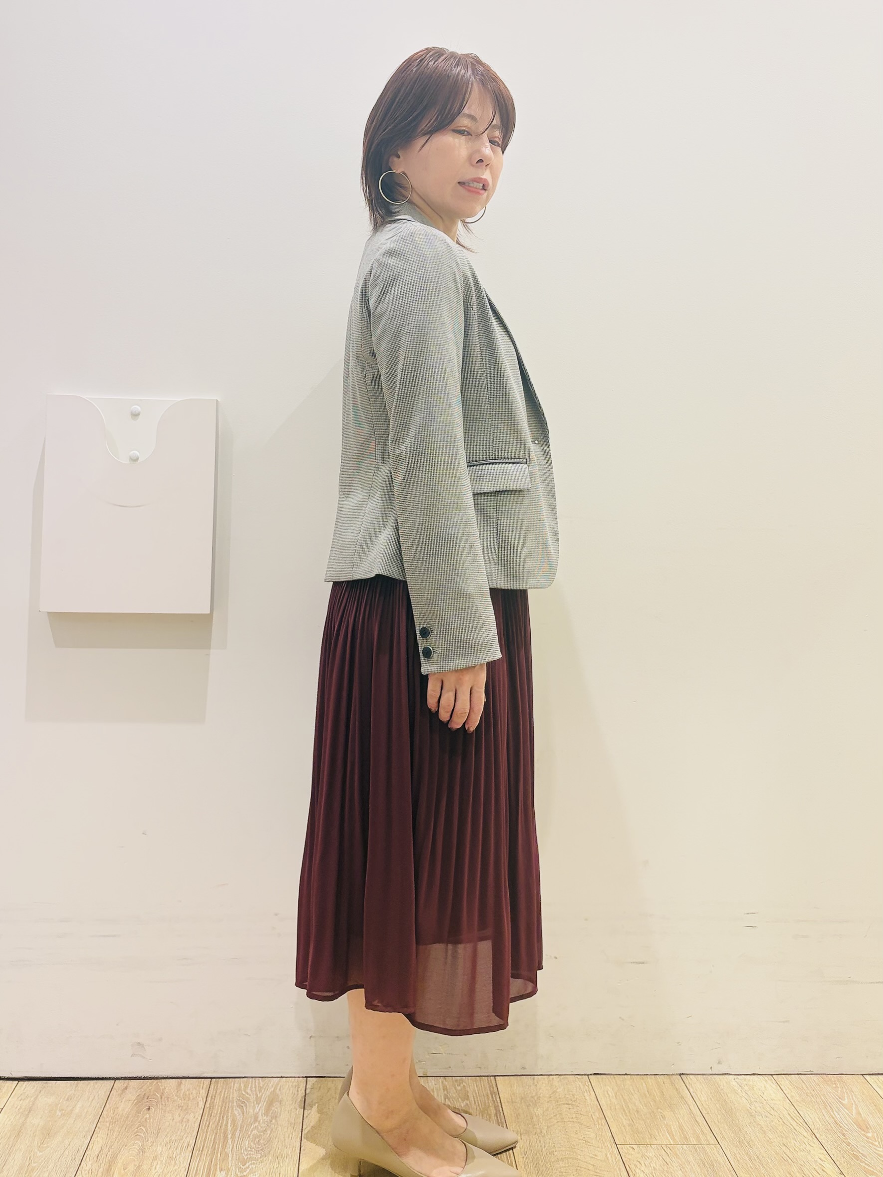 YUKOさんの「index｜【XS-3Lサイズ】ストレッチテーラードジャケット《ウォッシャブル／イージーアイロン》」を使ったコーディネート