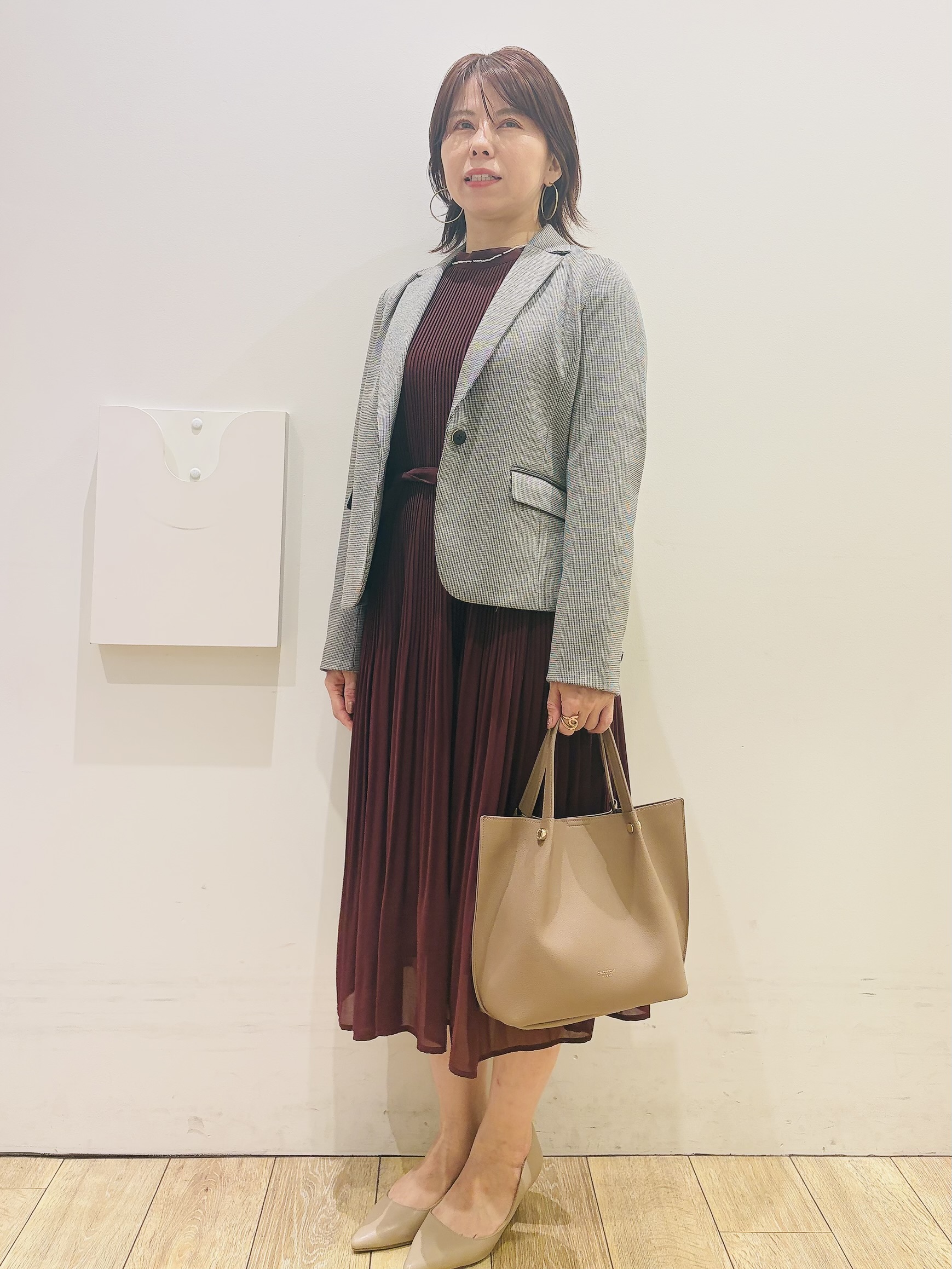 YUKOさんの「index｜【XS-3Lサイズ】ストレッチテーラードジャケット《ウォッシャブル／イージーアイロン》」を使ったコーディネート