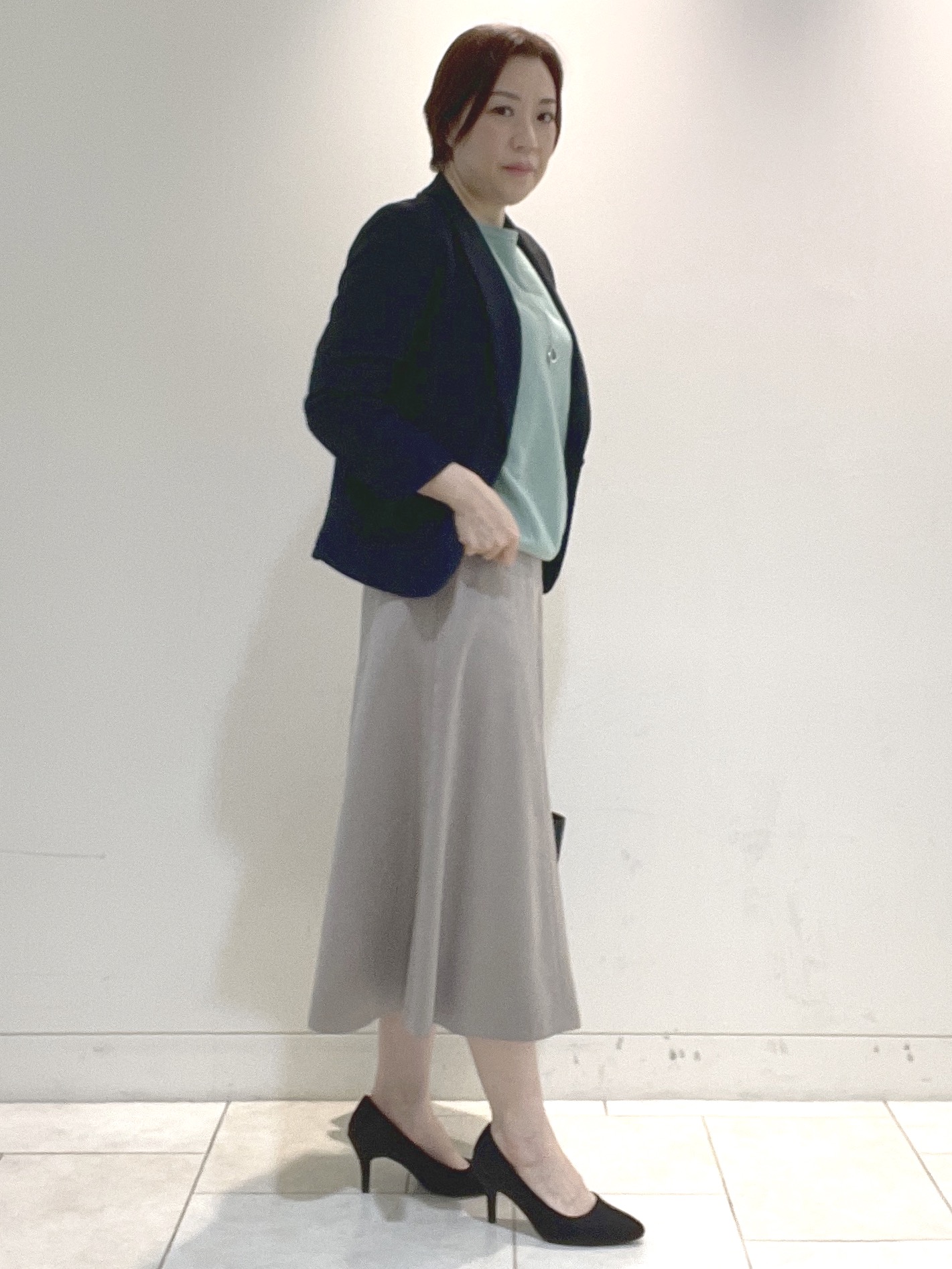 フミさんの「Reflect｜【SS-4Lサイズ／セットアップ可】匠ジャケット／ベーシックテーラード」を使ったコーディネート