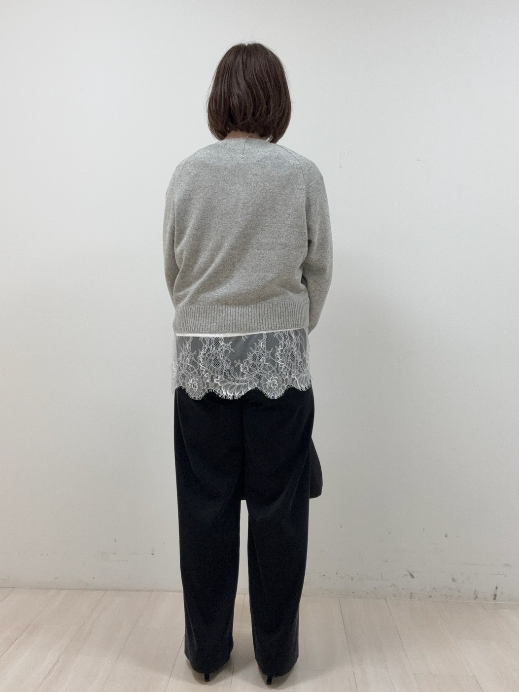 まつさんの「UNTITLED｜【アンサンブル可/秋羽織り】杢調ジップカーディガン」を使ったコーディネート