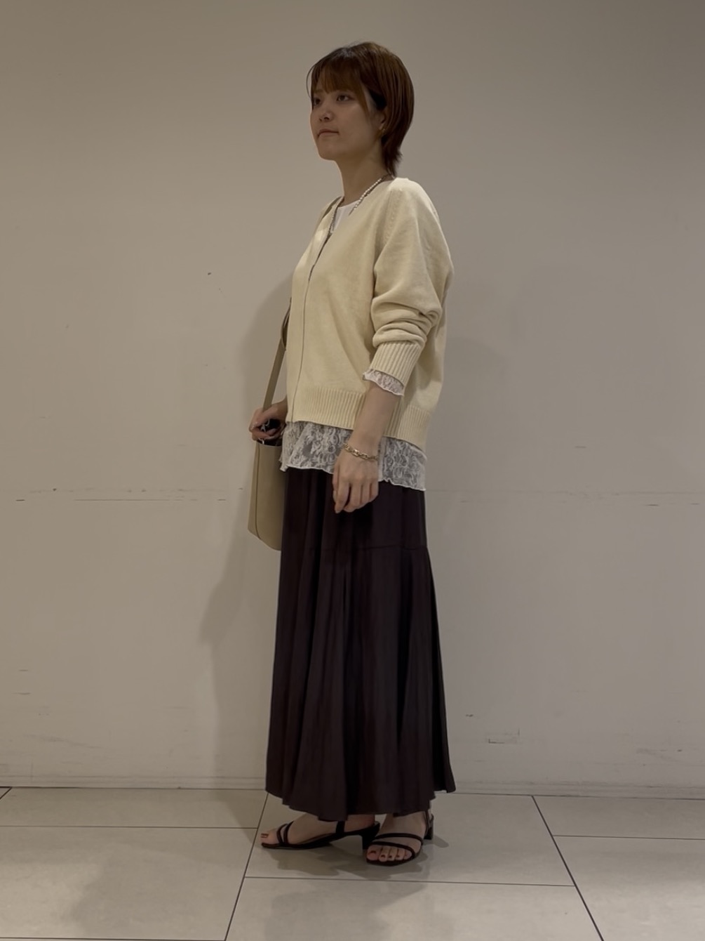 ゆいさんの「UNTITLED｜【アンサンブル可/秋羽織り】杢調ジップカーディガン」を使ったコーディネート