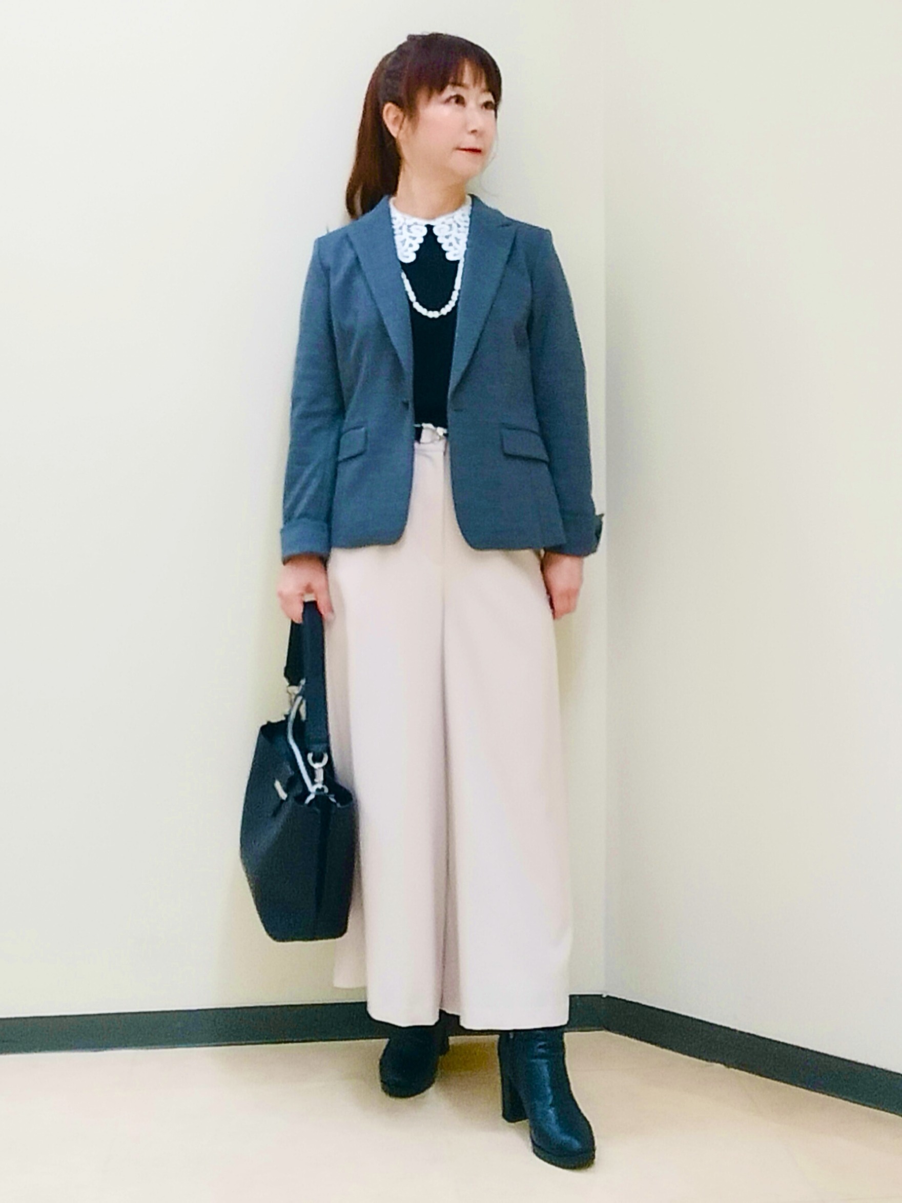花さんの「Reflect｜【SS-4Lサイズ／セットアップ可】匠ジャケット／ベーシックテーラード」を使ったコーディネート