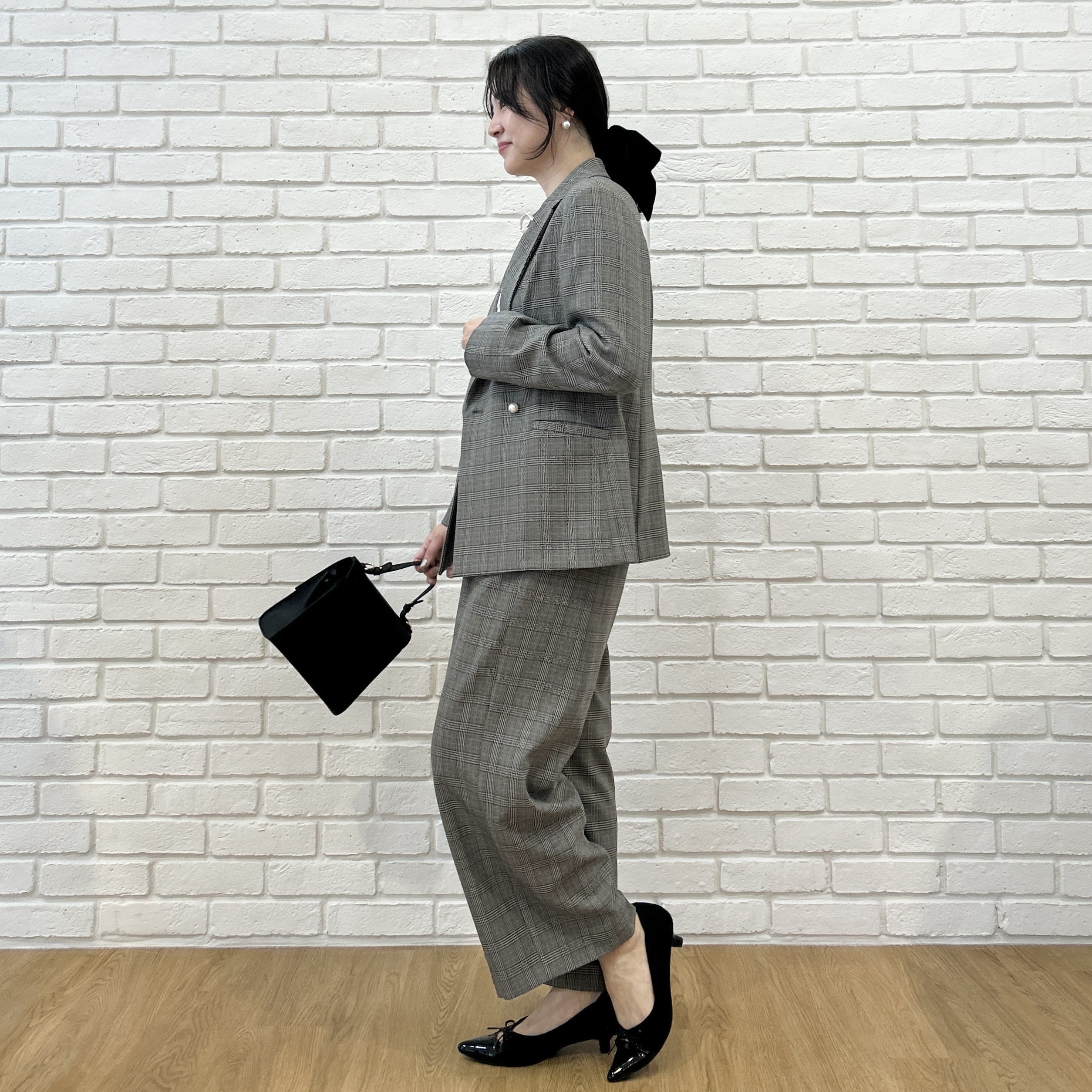 shinoさんの「Couture brooch｜【マシンウォッシャブル・イージーケア】パール風釦テーラードジャケット【毛玉になりにくい・セットアップ」を使ったコーディネート