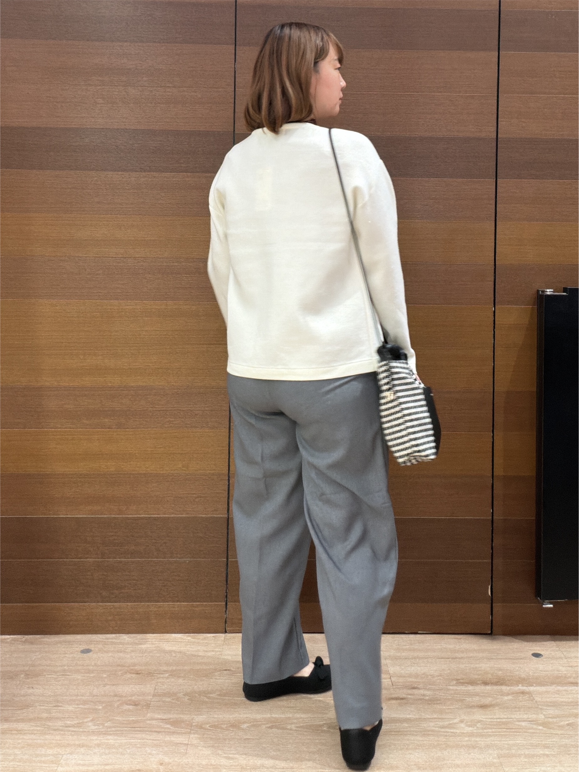 yumeさんの「OPAQUE.CLIP｜【セットアップ可】ノーカラーミドルコーディガン《洗濯機OK》」を使ったコーディネート