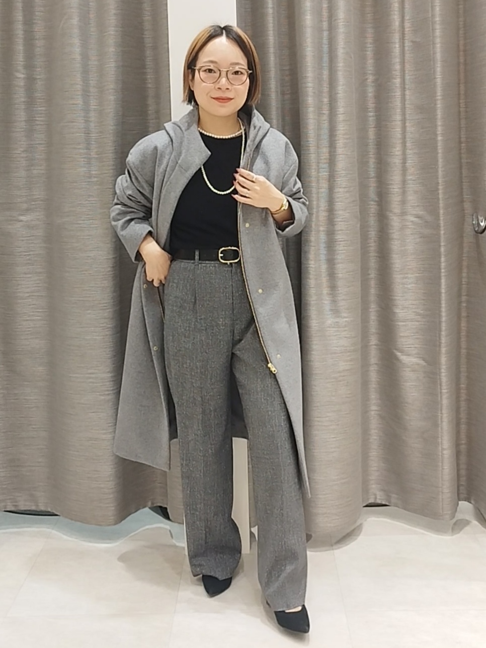 s u g iさんの「UNTITLED｜【セットアップ可/ストレッチ性】ドライタッチニットプルオーバー」を使ったコーディネート