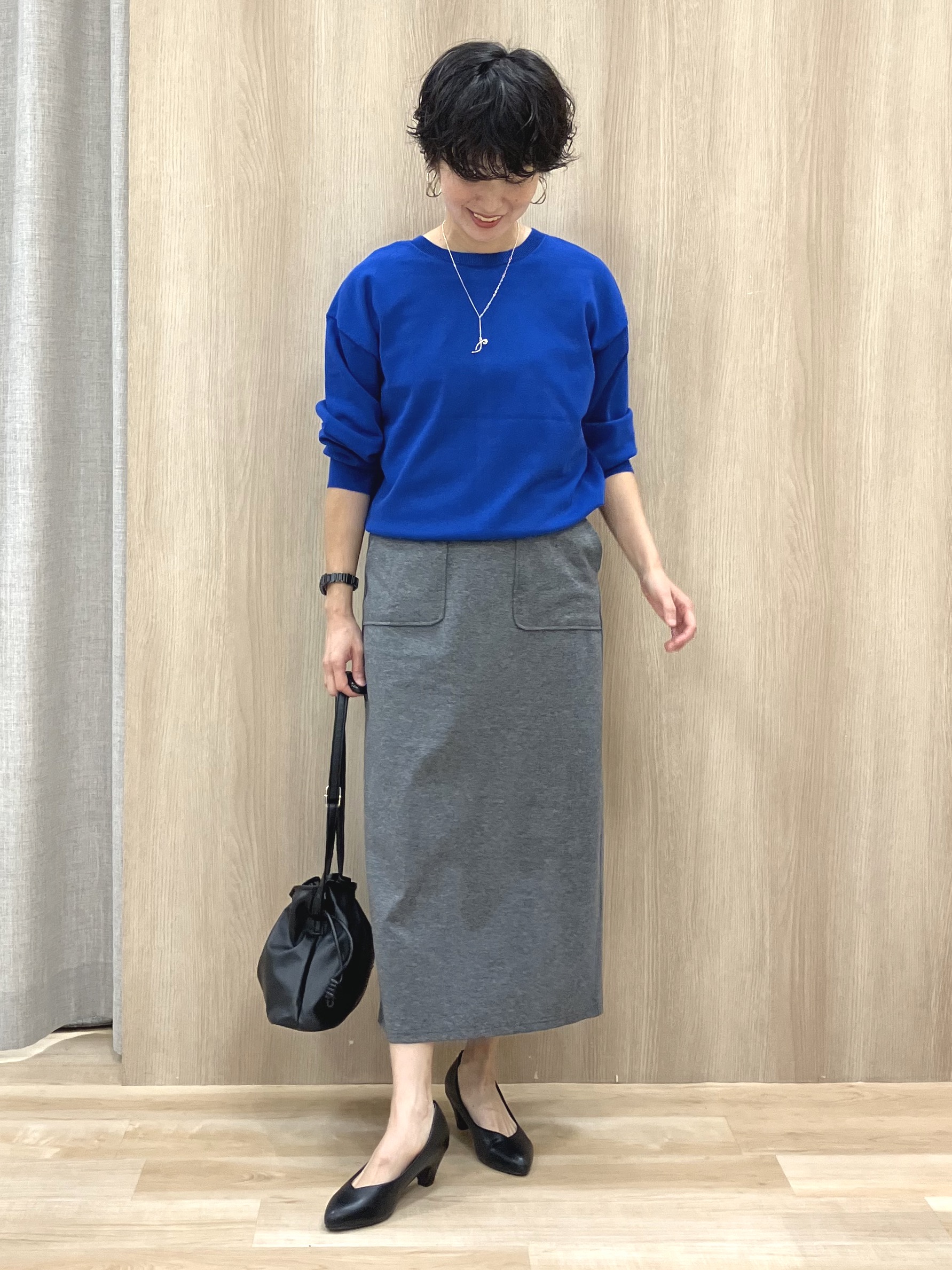 Keiさんの「grove｜【前後2WAY】さりげなく、上品にきらめく ニットカーディガン」を使ったコーディネート