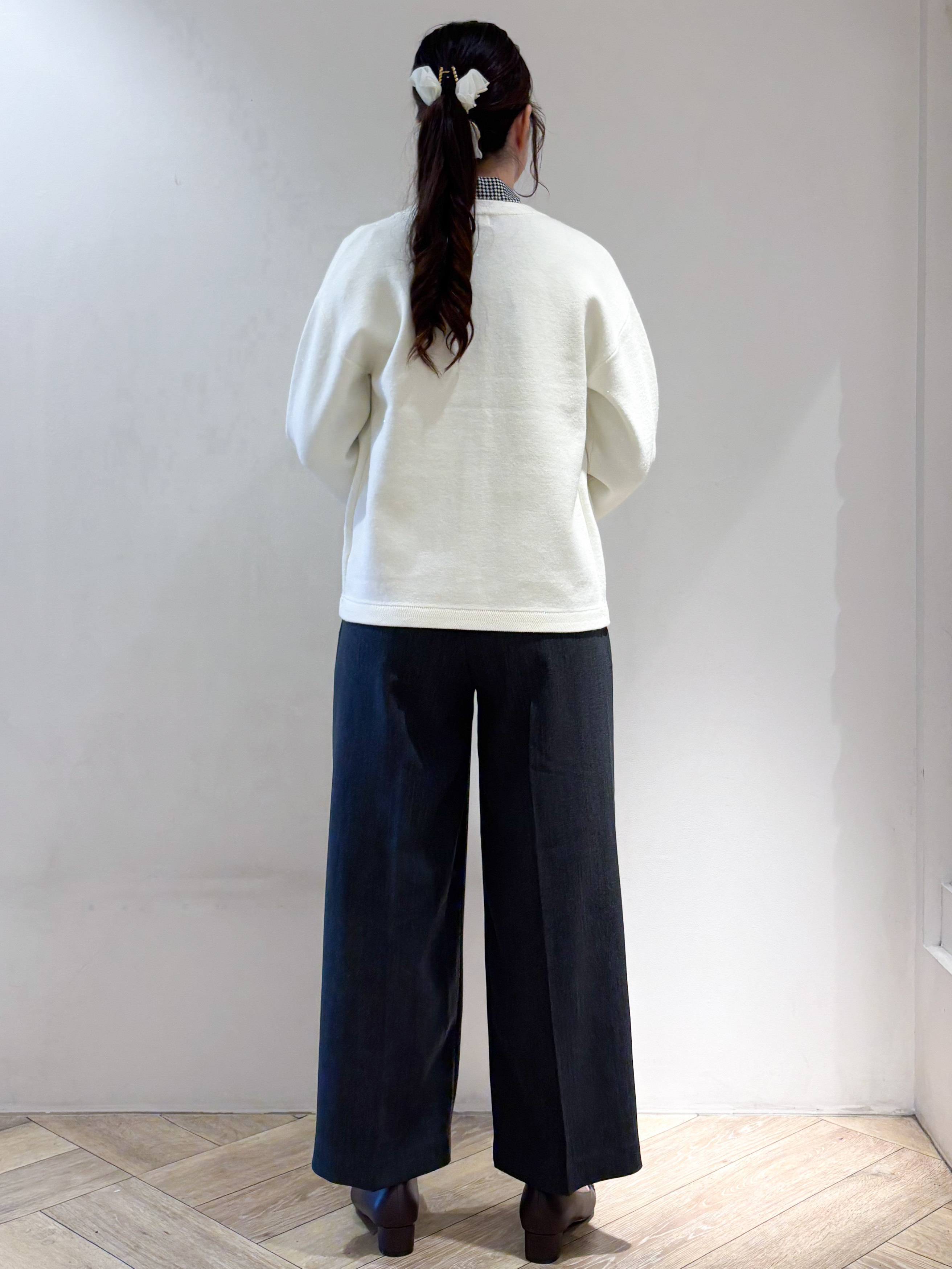 sayaさんの「index｜【セットアップ可】ノーカラーミドルコーディガン《洗濯機OK》」を使ったコーディネート