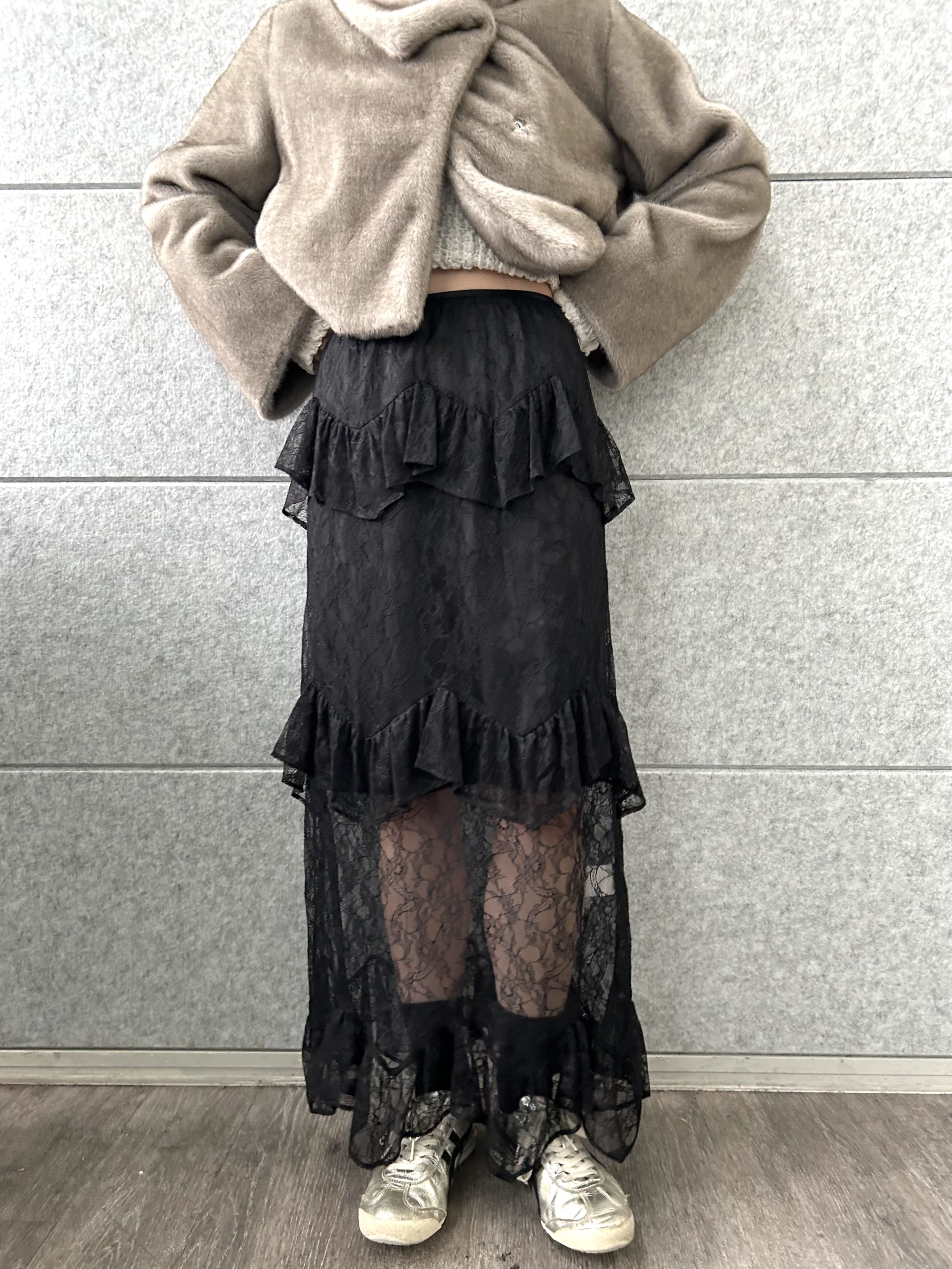 honoka Aさんの「CODE A｜layered veil lace skirt」を使ったコーディネート