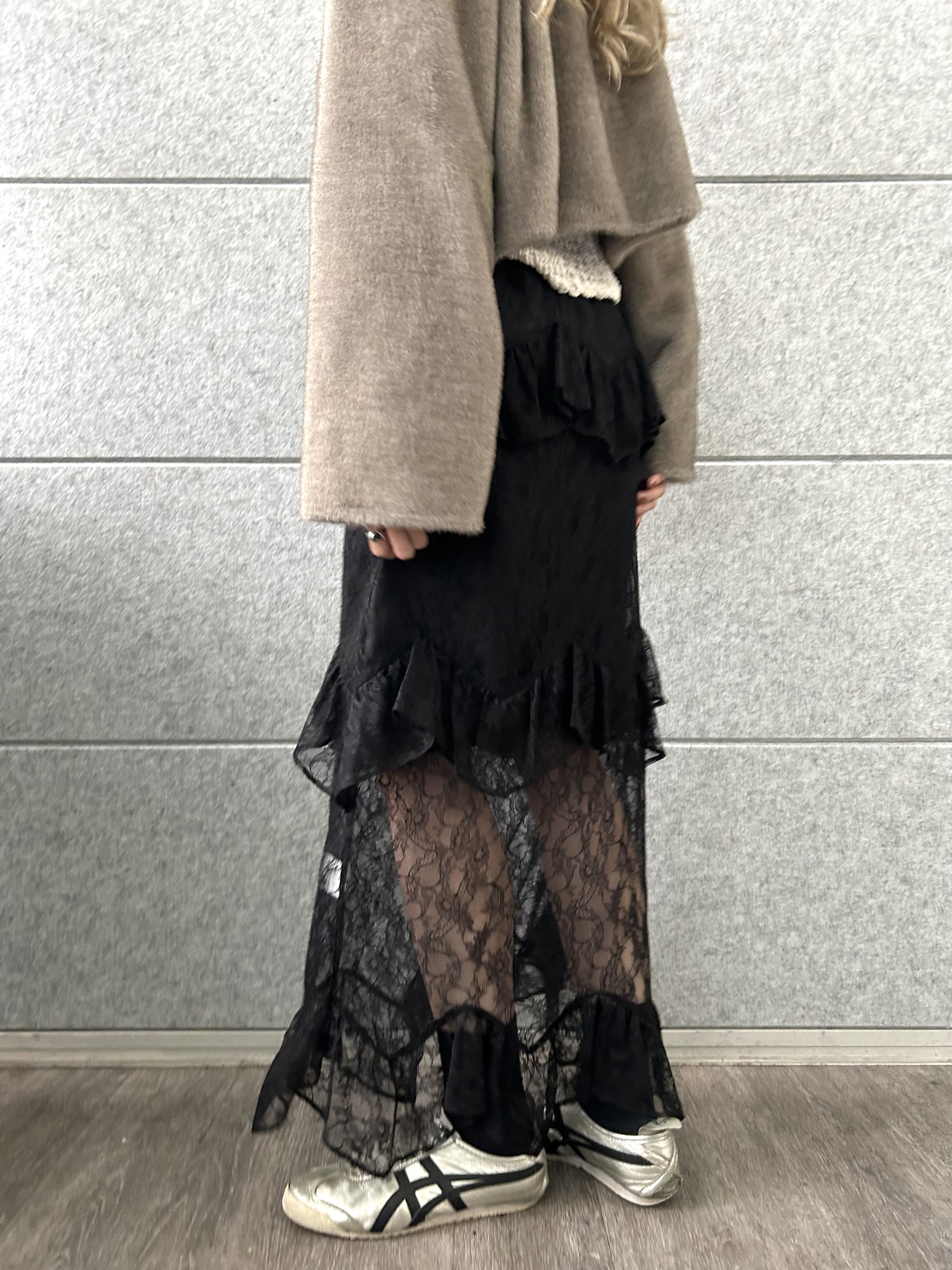 honoka Aさんの「CODE A｜layered veil lace skirt」を使ったコーディネート