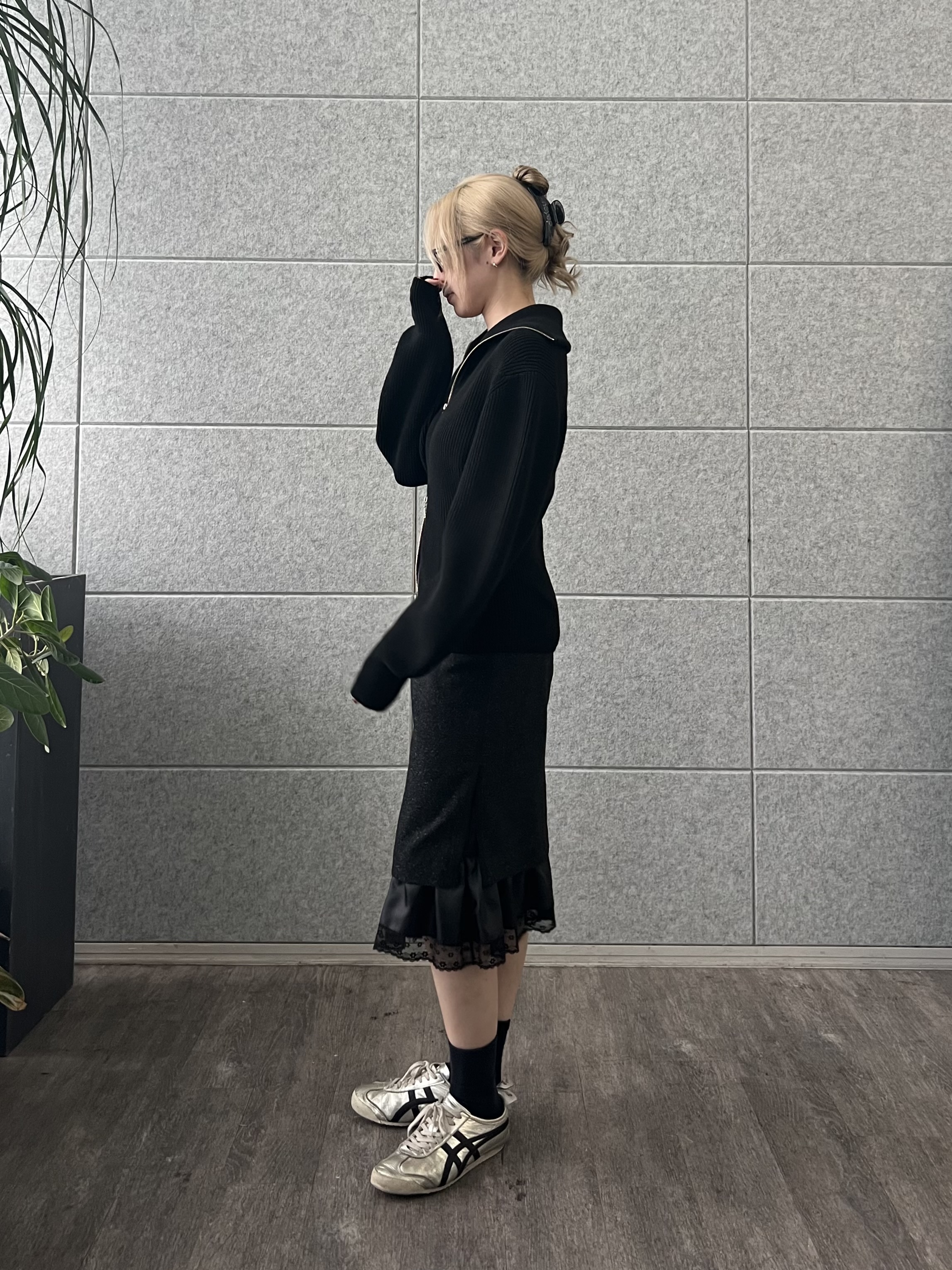 honoka Aさんの「CODE A｜nep tweed lace hem skirt」を使ったコーディネート