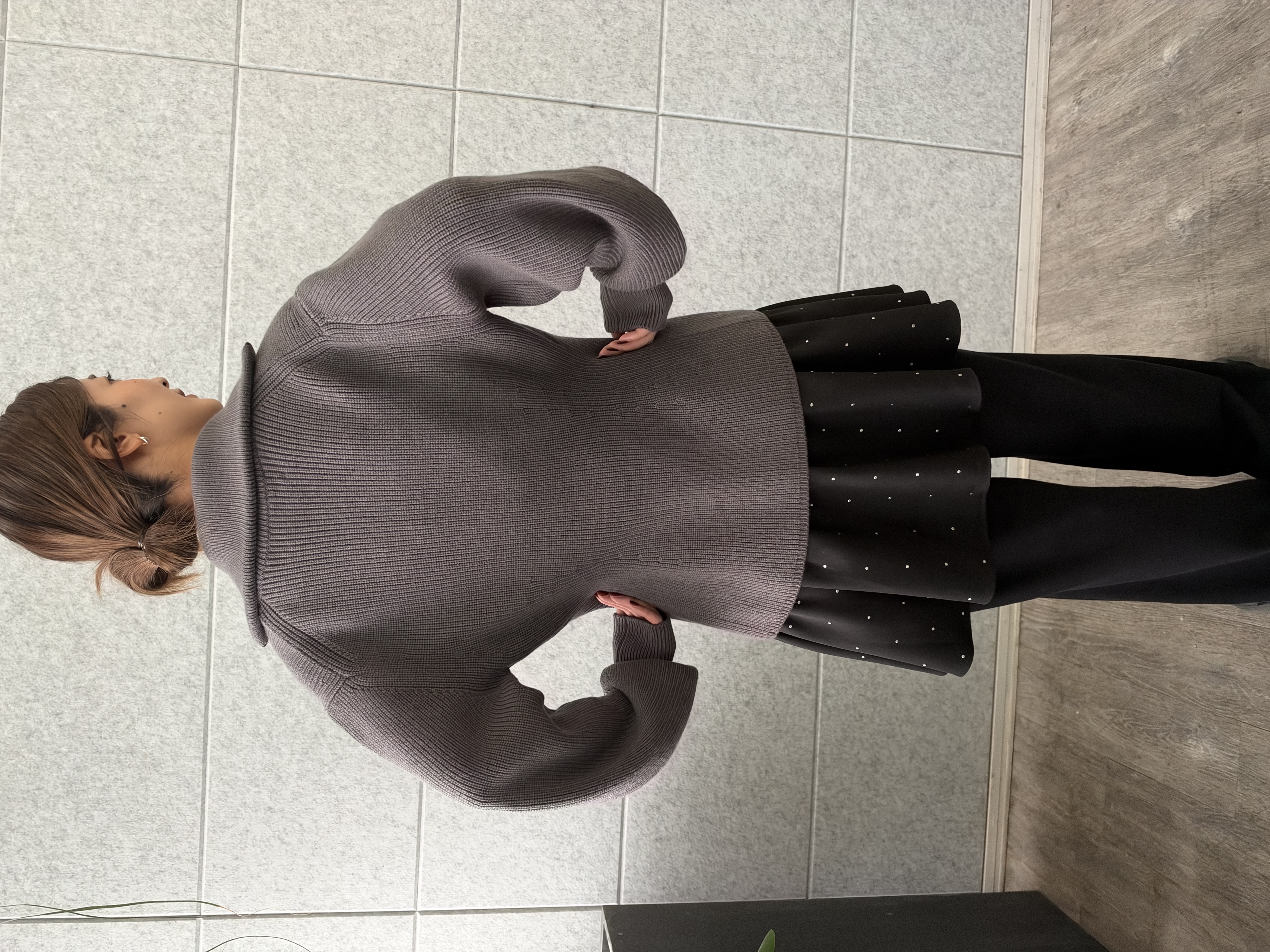 uchi__yamaさんの「CODE A｜silver dot tunic dress」を使ったコーディネート