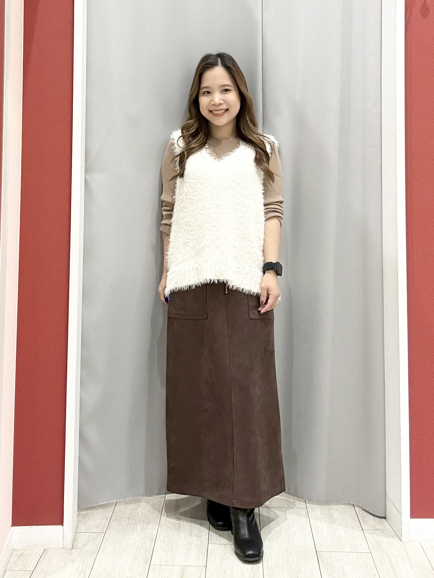shioさんの「SHOO･LA･RUE｜【S-LL/洗濯機可/体型カバー】ライトオンスデニム ダブルポケット オーバーサイズシャツ」を使ったコーディネート