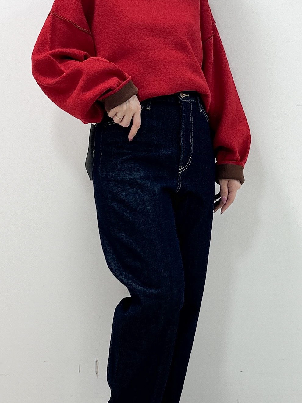 Kaiさんの「Dessin｜【2WAY/洗濯機OK/XS-L】配色リバーシブル コットンジャカード クルーネックニット」を使ったコーディネート